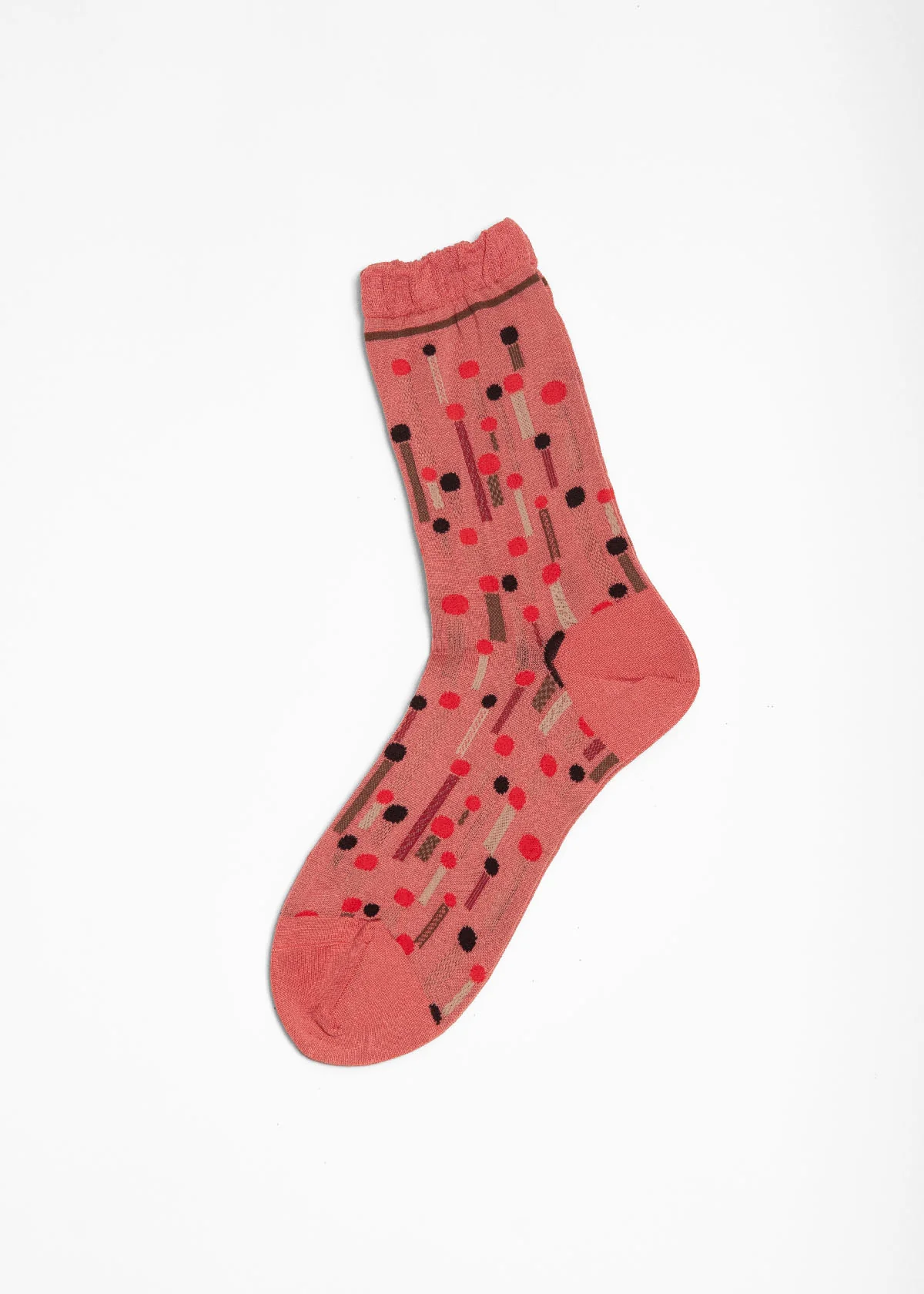 Antipast Dream Polka Dot  Mid Socks - Coral
