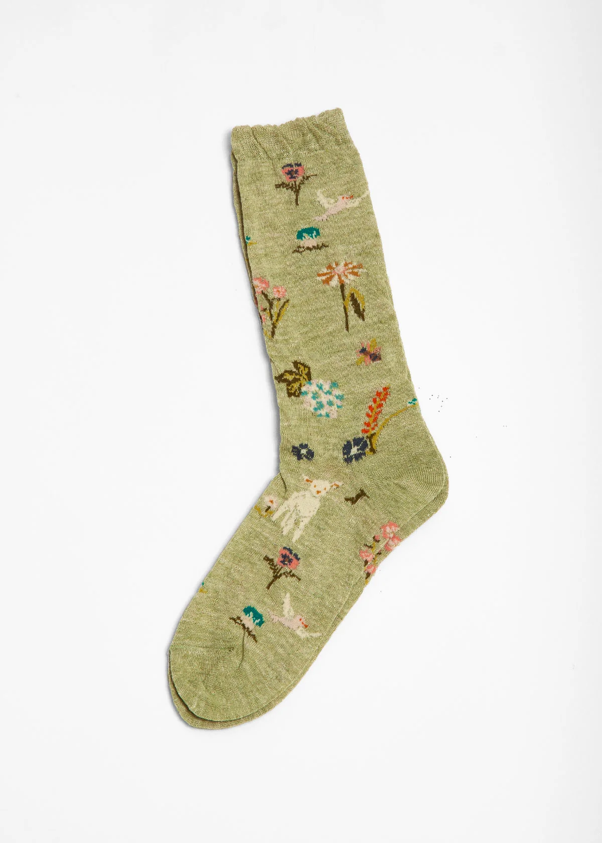 Antipast Garden Flower Mid Socks - Lime