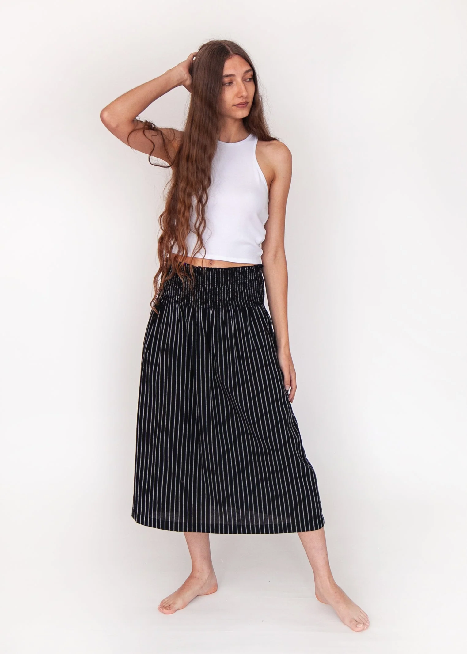 Araminta Stripe Skirt - Nero - Image 2
