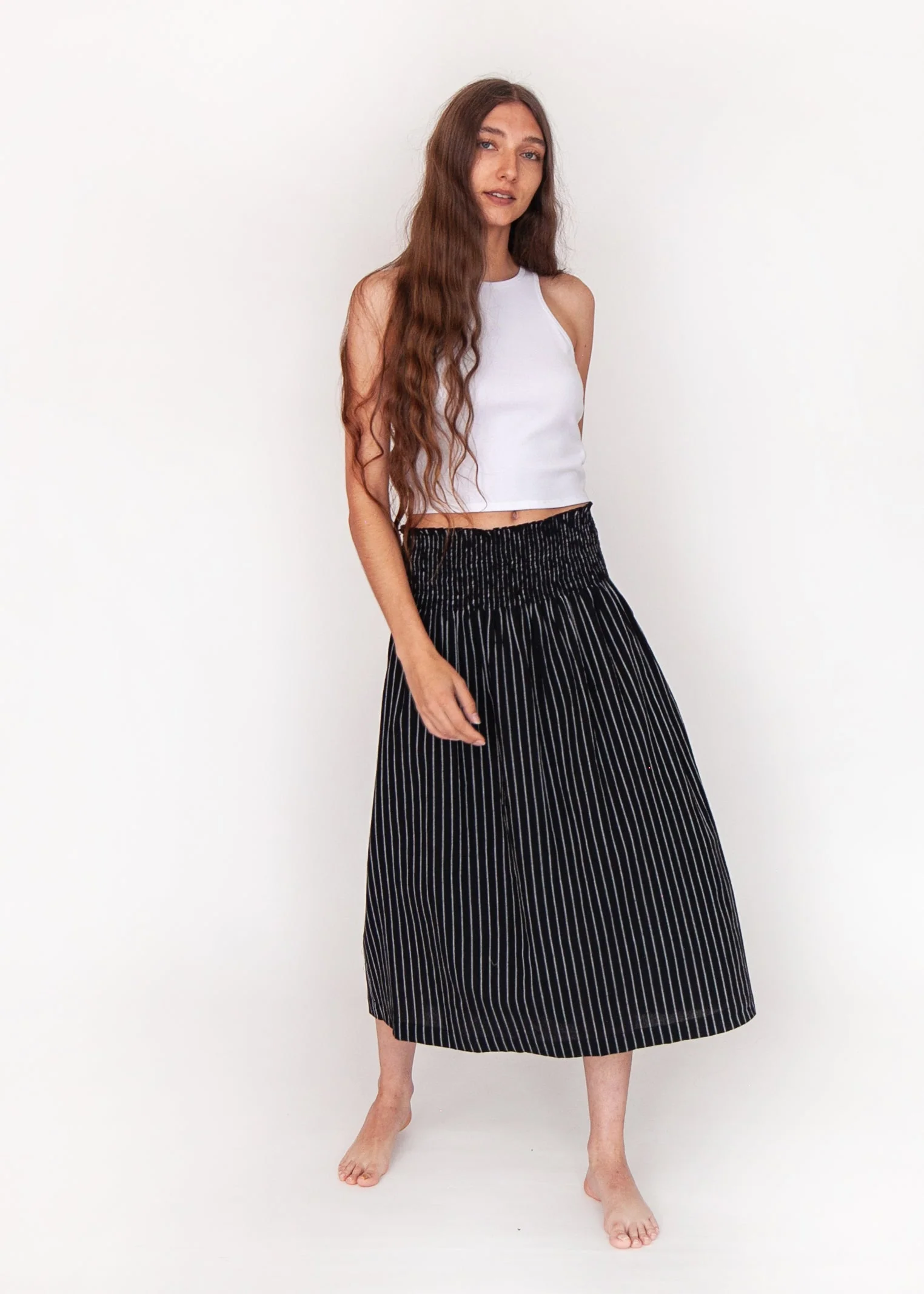 Araminta Stripe Skirt - Nero - Image 4