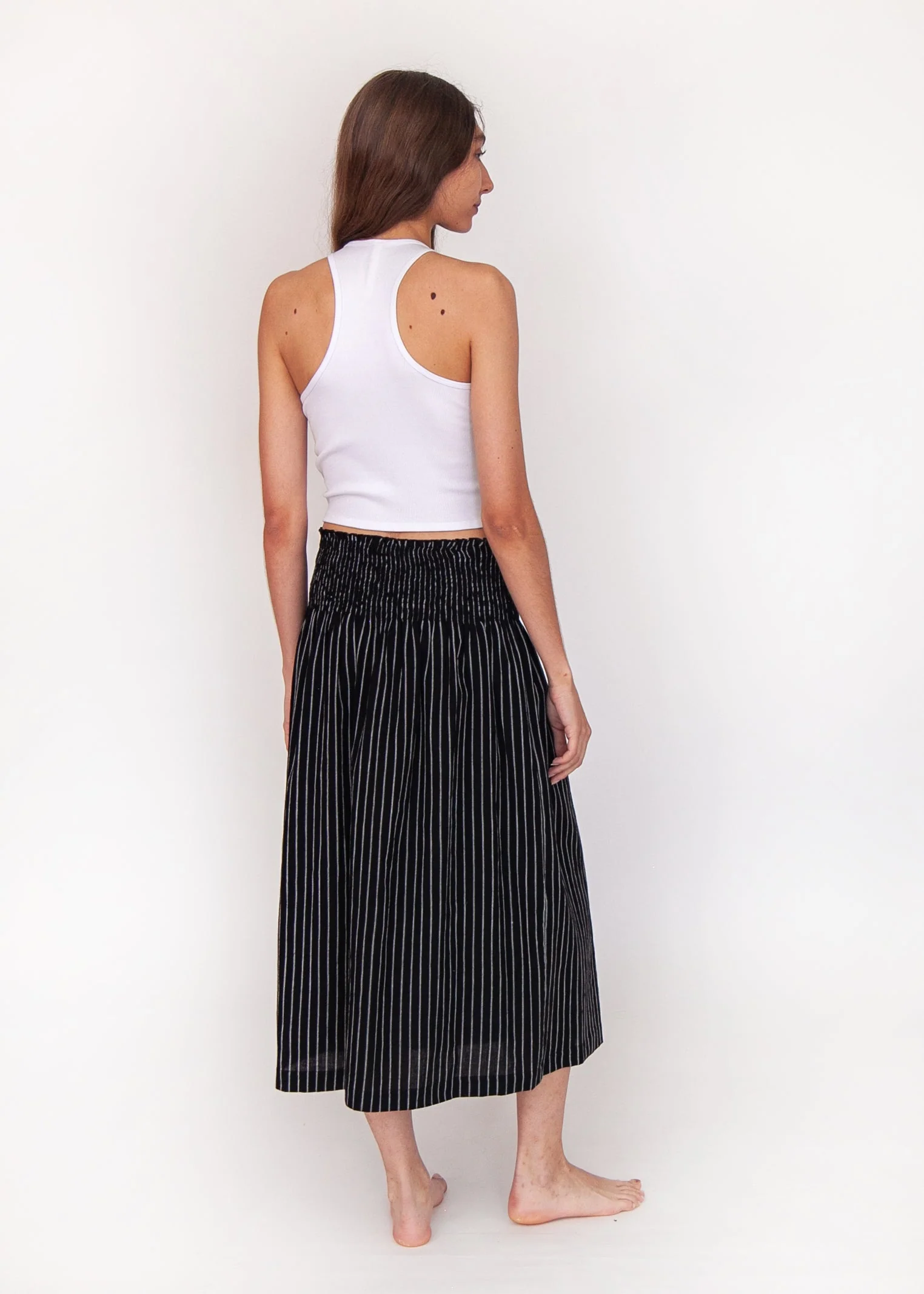 Araminta Stripe Skirt - Nero - Image 5