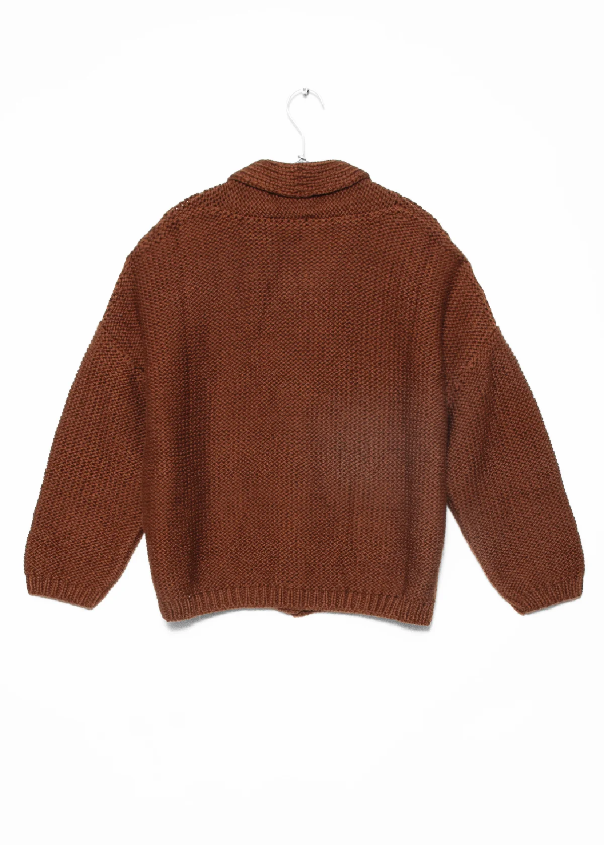 Andean Wool Bomber Cardi, Castaña - Image 7