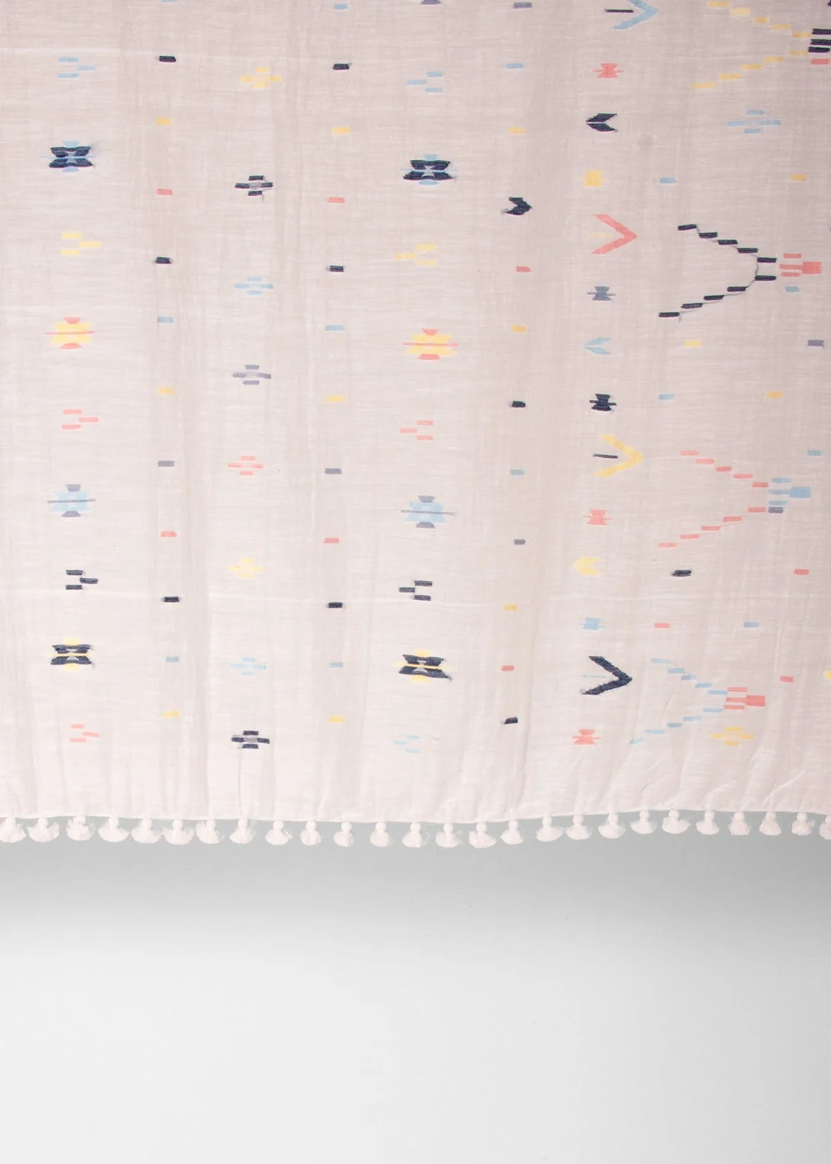 Dupatta Fragment Jamdani - White - Image 2