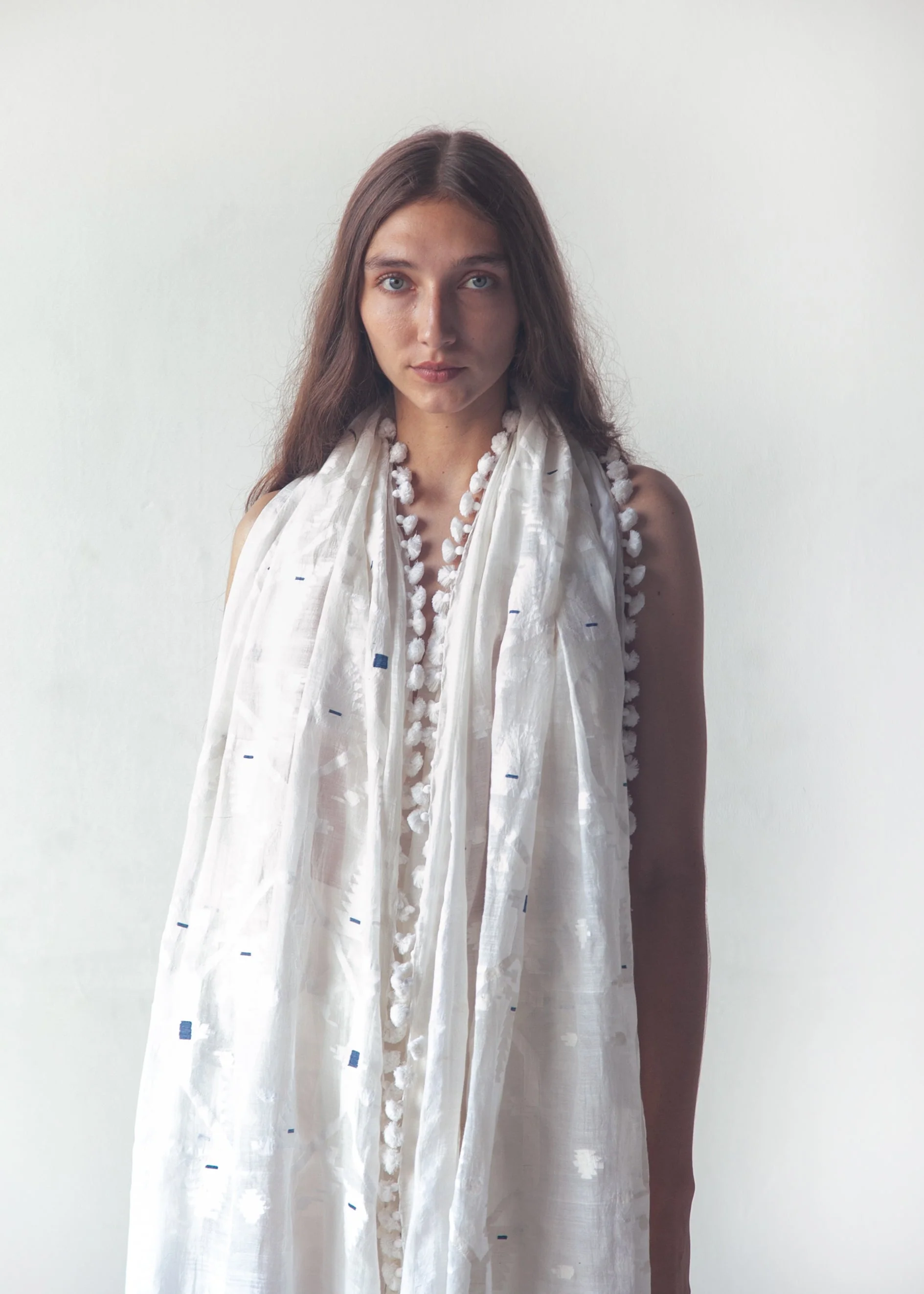 Dupatta Amrita Jamdani - White - Image 2