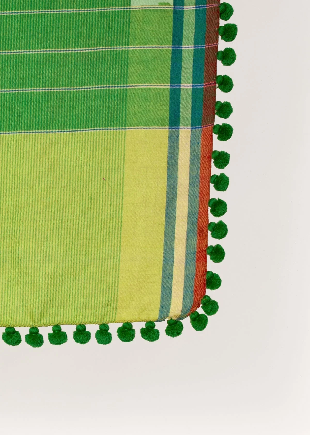 Dupatta Noor Special Shawl - Greens Multi Stripes - Image 3