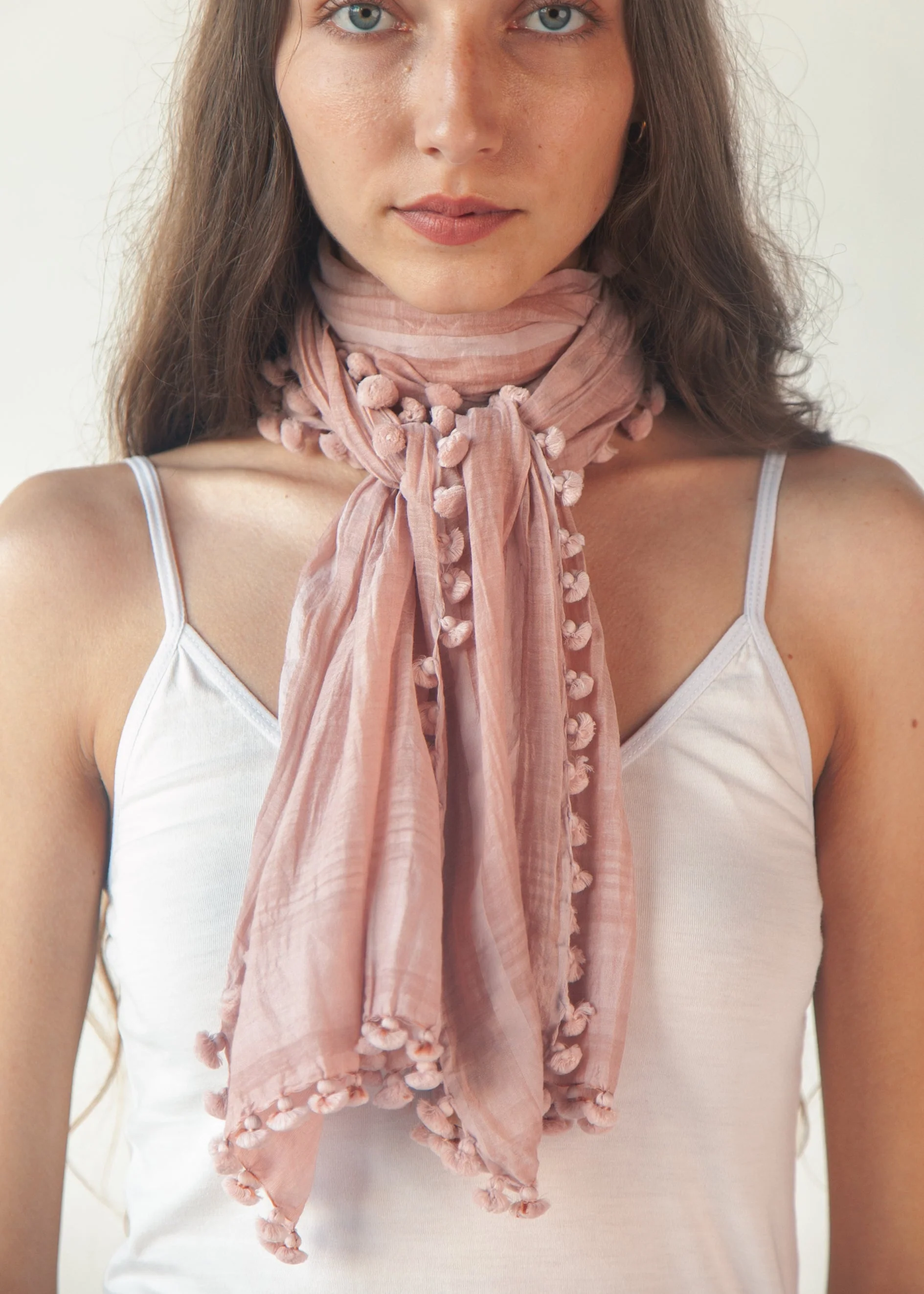 Dupatta Plain Scarf - Mauve - Image 2