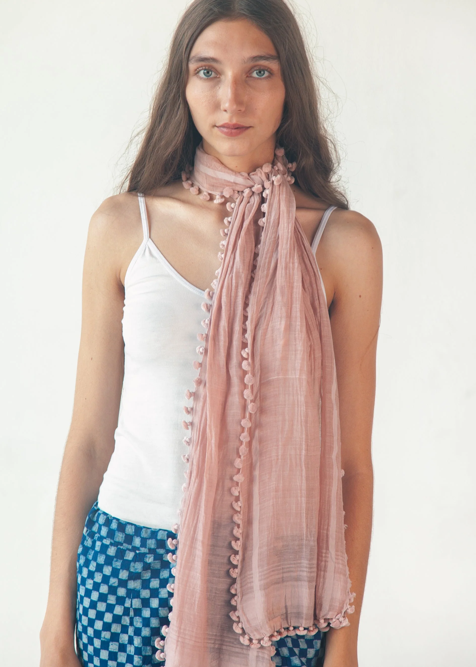 Dupatta Plain Scarf - Mauve - Image 3
