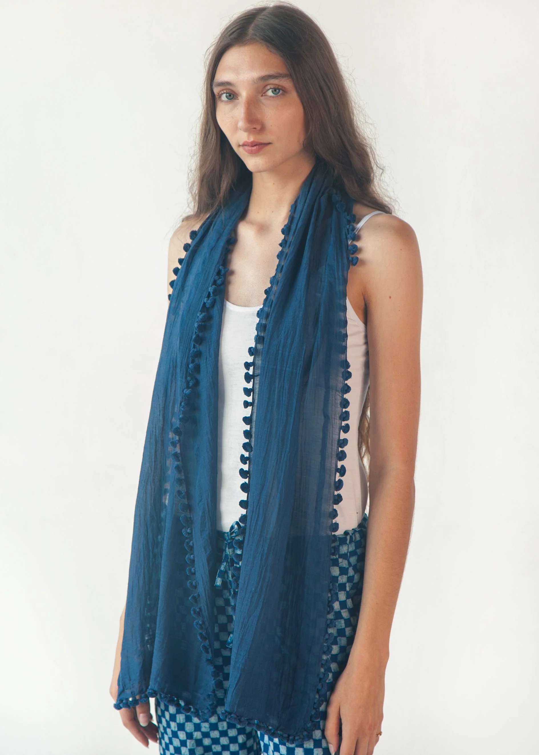 Dupatta Plain Scarf - Midnight - Image 2