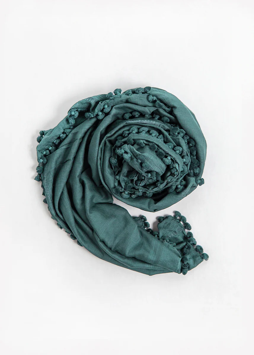 Dupatta Plain Shawl, Emerald