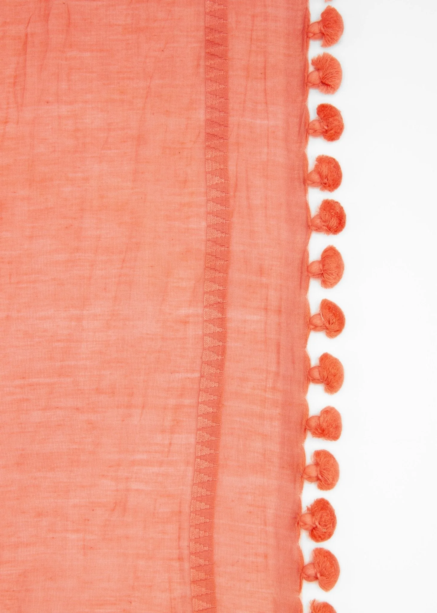 Dupatta Plain Shawl, Emberglow - Image 4