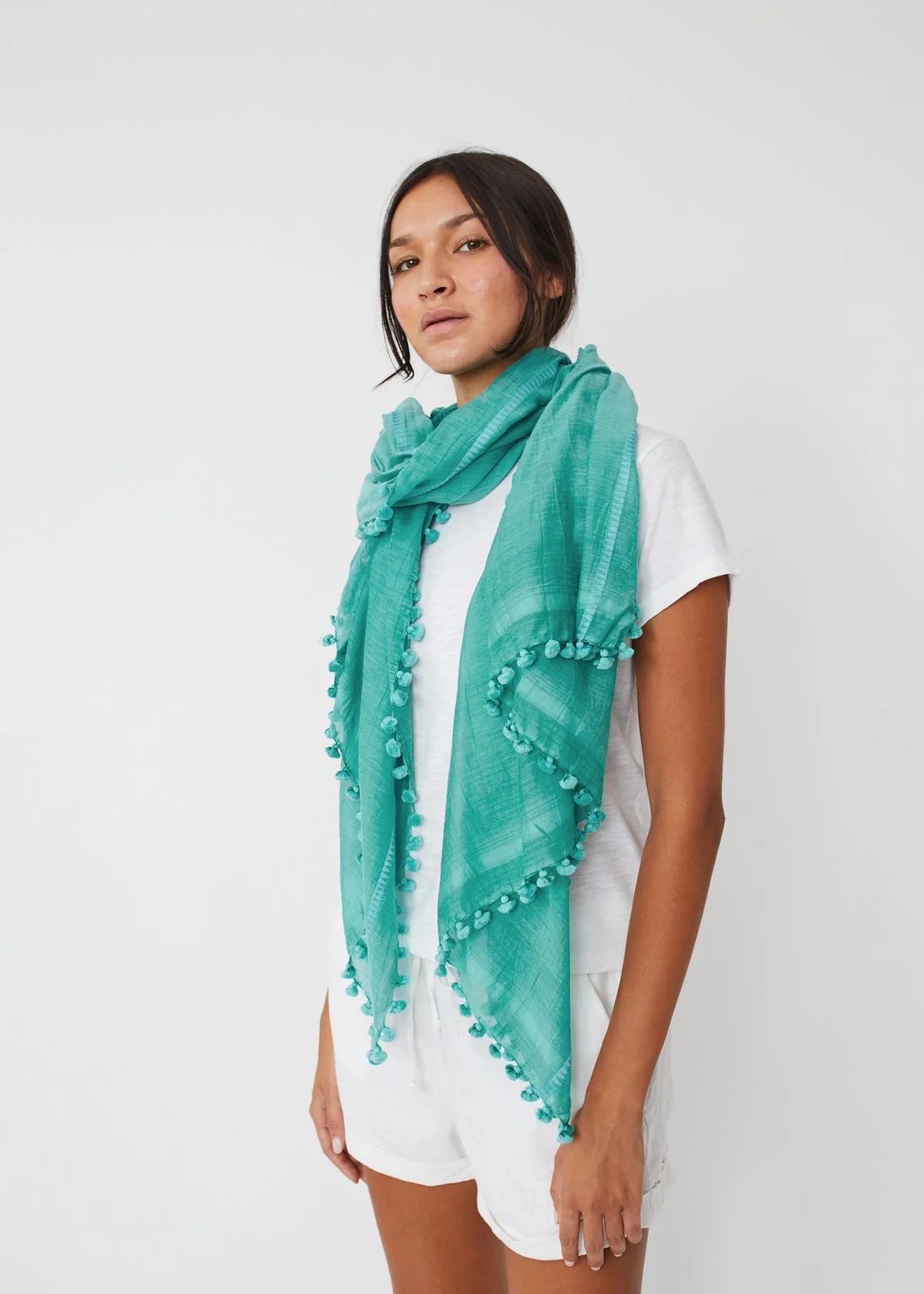 Dupatta Plain Shawl, Lake - Image 2