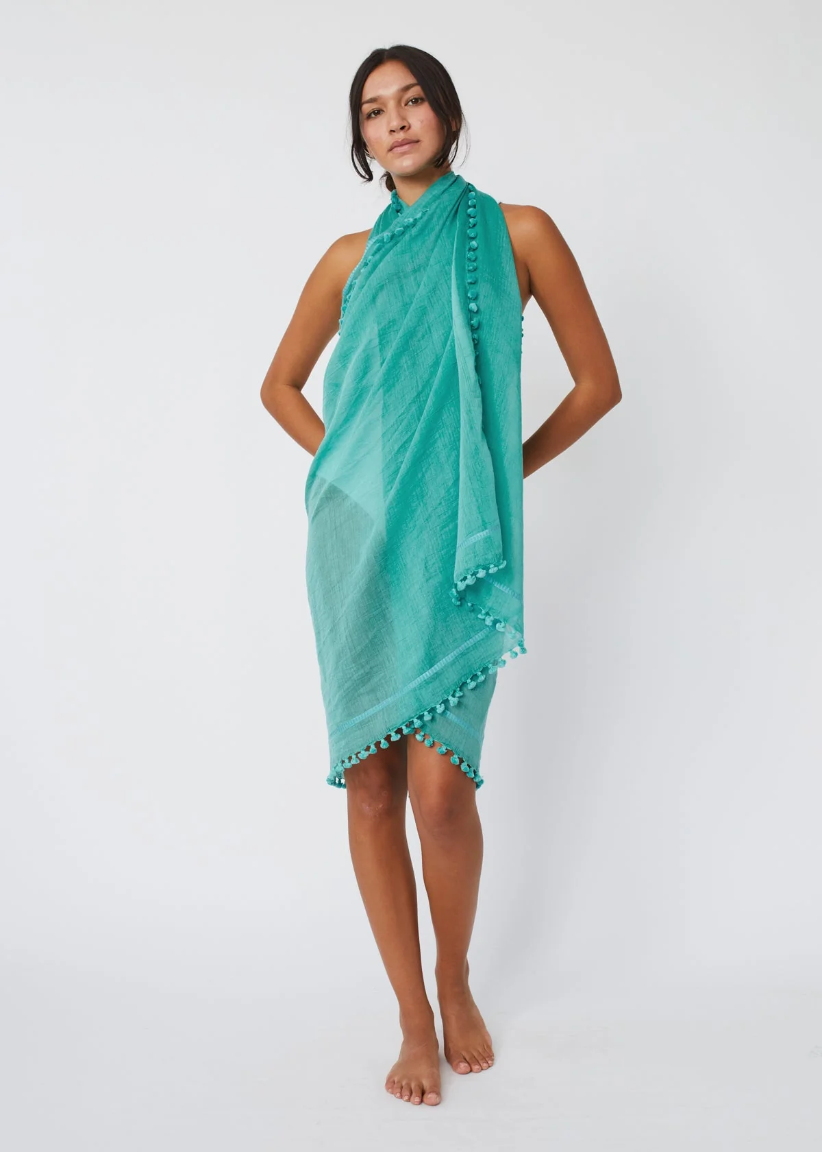 Dupatta Plain Shawl, Lake - Image 3
