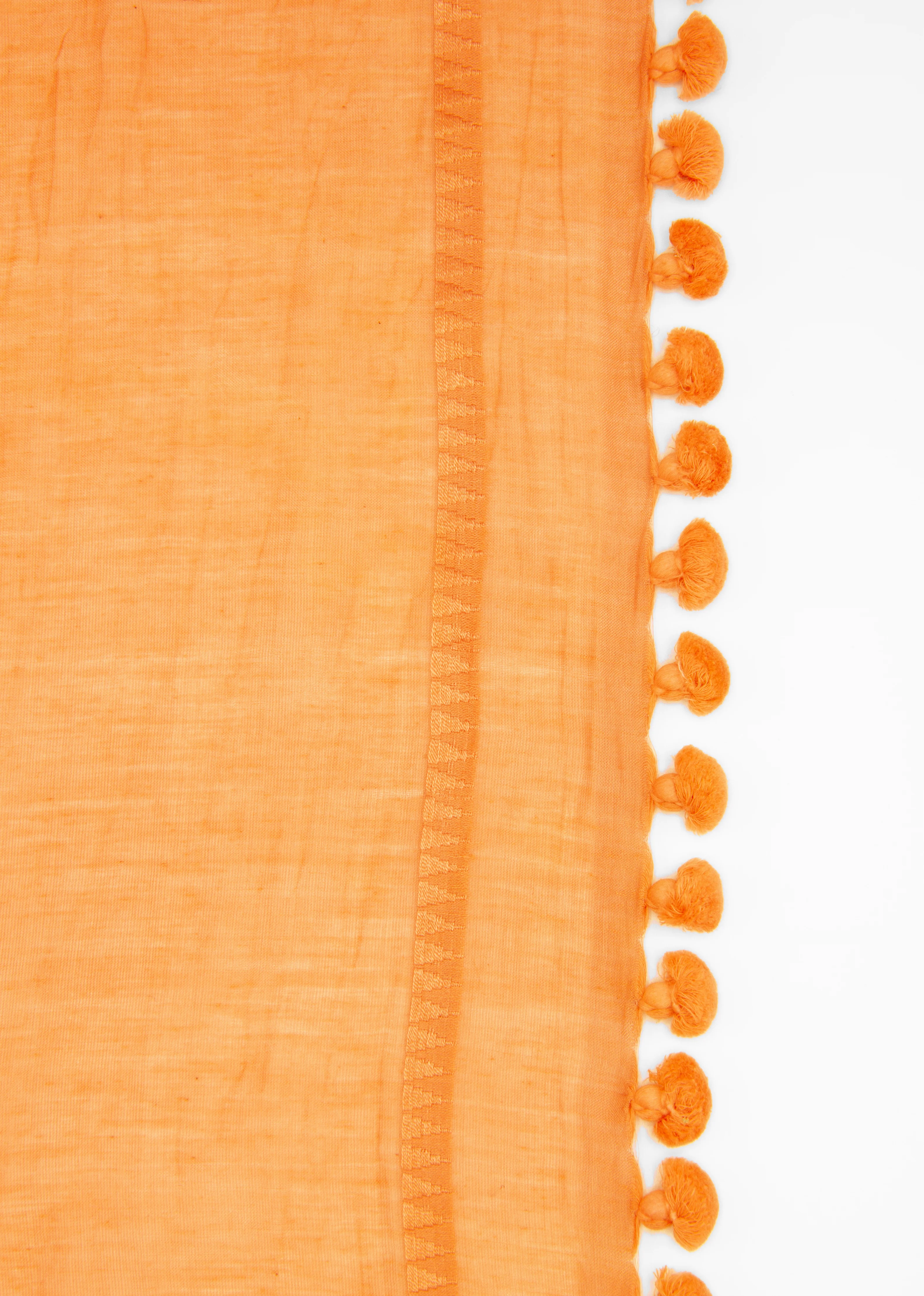 Dupatta Plain Shawl, Marigold - Image 3