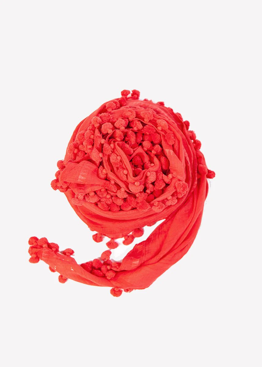 Dupatta Plain Shawl, Poppy