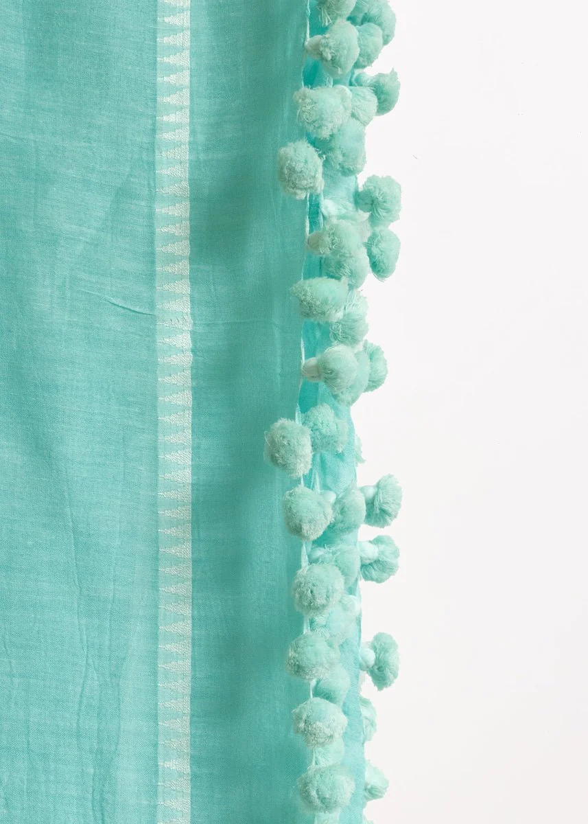 Dupatta Plain Shawl, Tulum - Image 4
