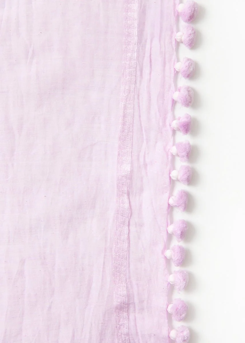 Dupatta Plain Shawl, Violetta - Image 3