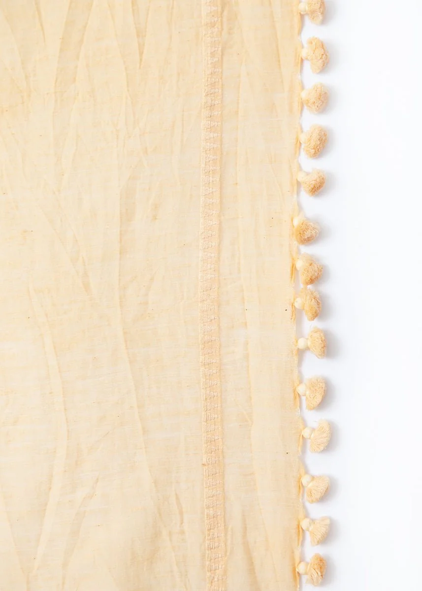 Dupatta Plain Shawl, Wheat - Image 4