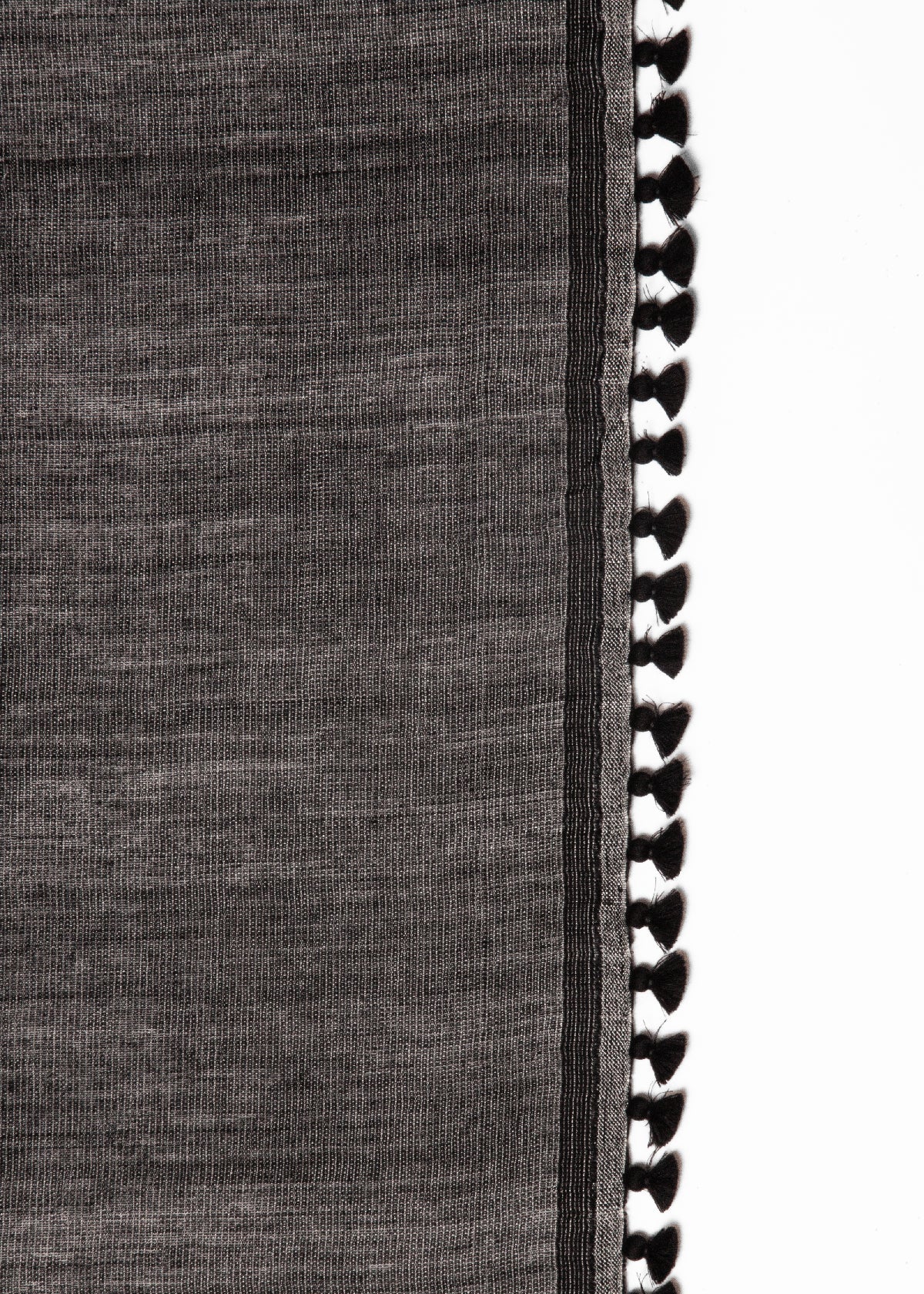 Dupatta Saaf Shiny Pin Stripes - Black - Image 5