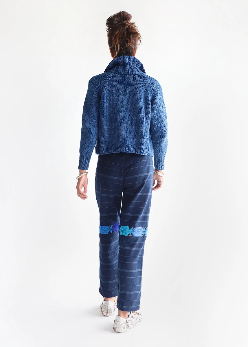 Emma Indigo Cardigan Sweater - Image 3