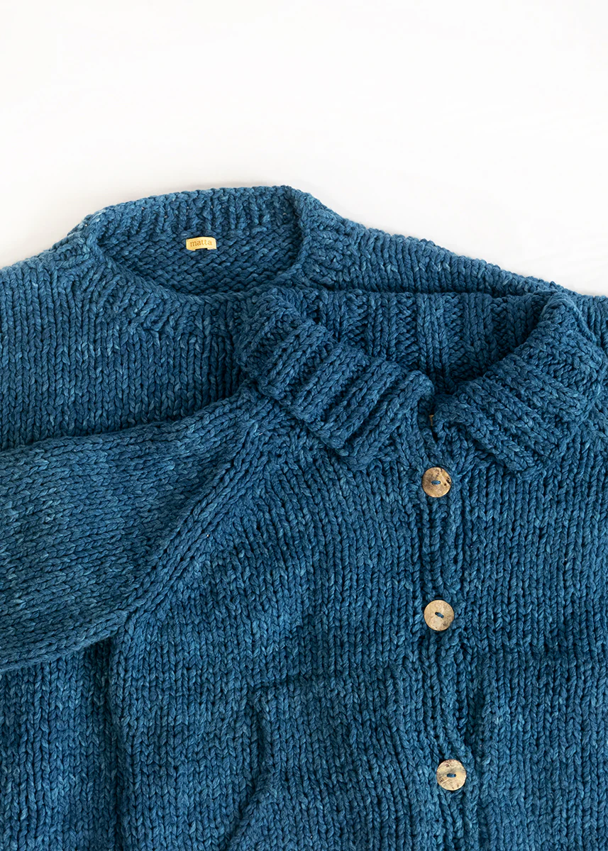 Emma Indigo Cardigan Sweater - Image 4