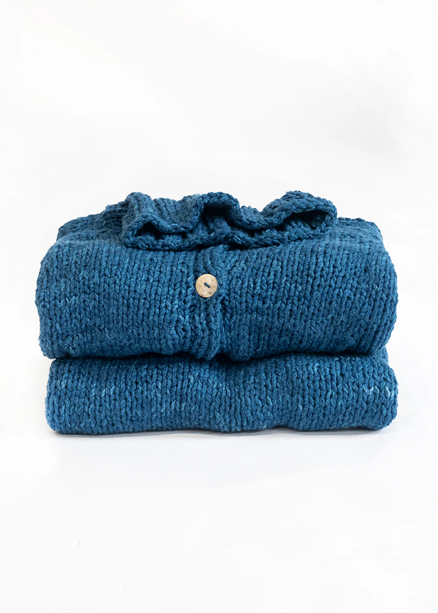 Emma Indigo Cardigan Sweater - Image 5