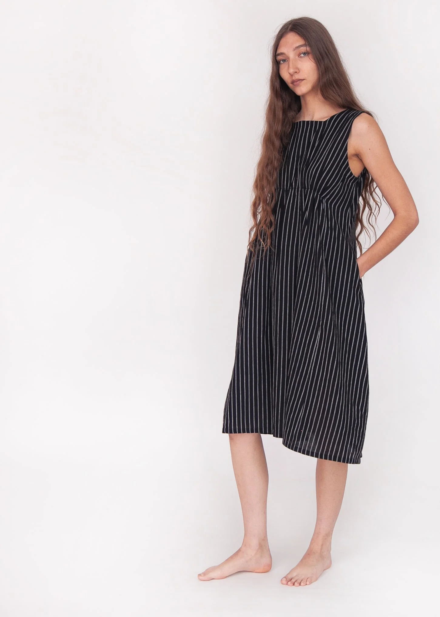 Granita Stripe Dress - Nero - Image 3