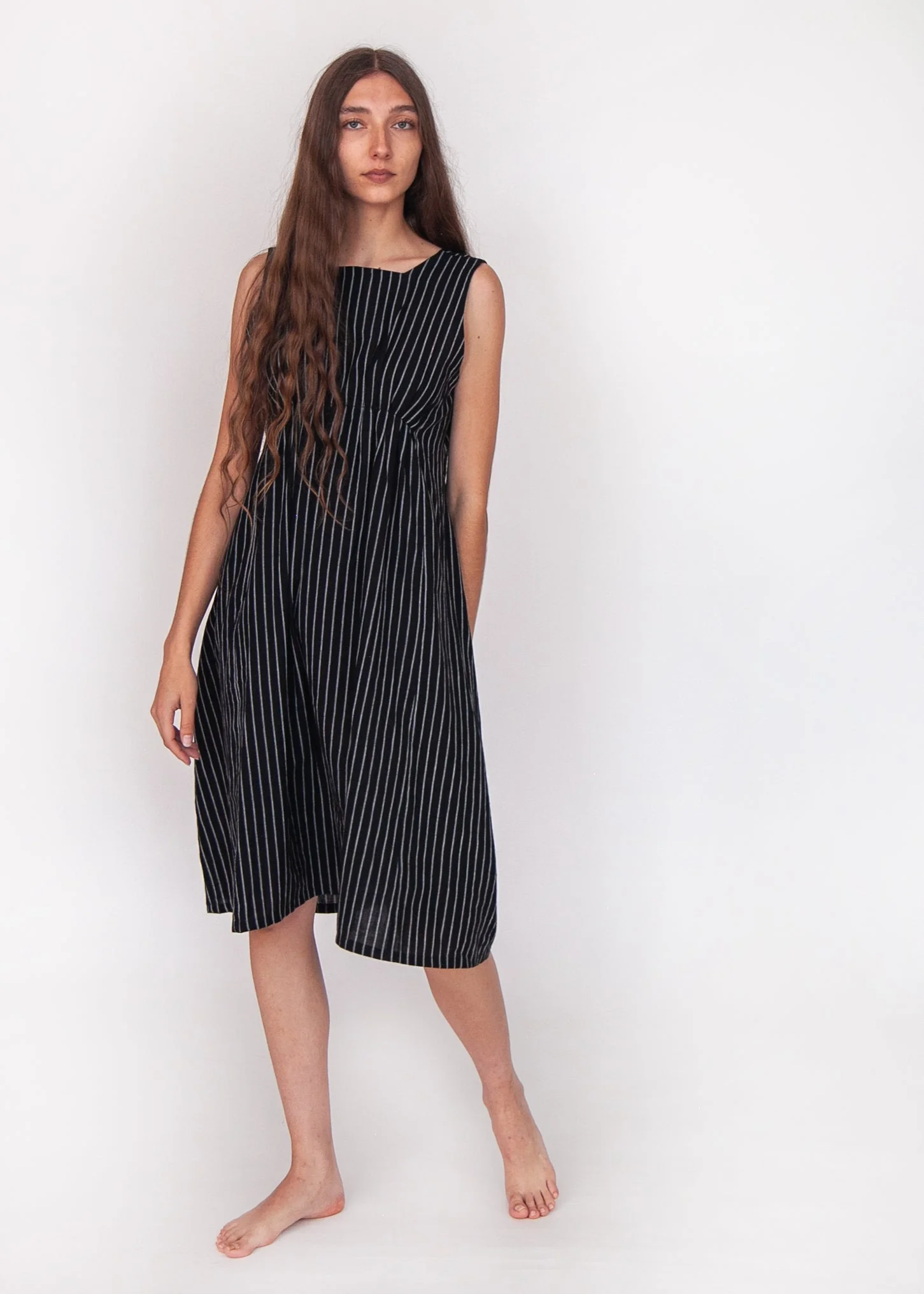 Granita Stripe Dress - Nero - Image 5