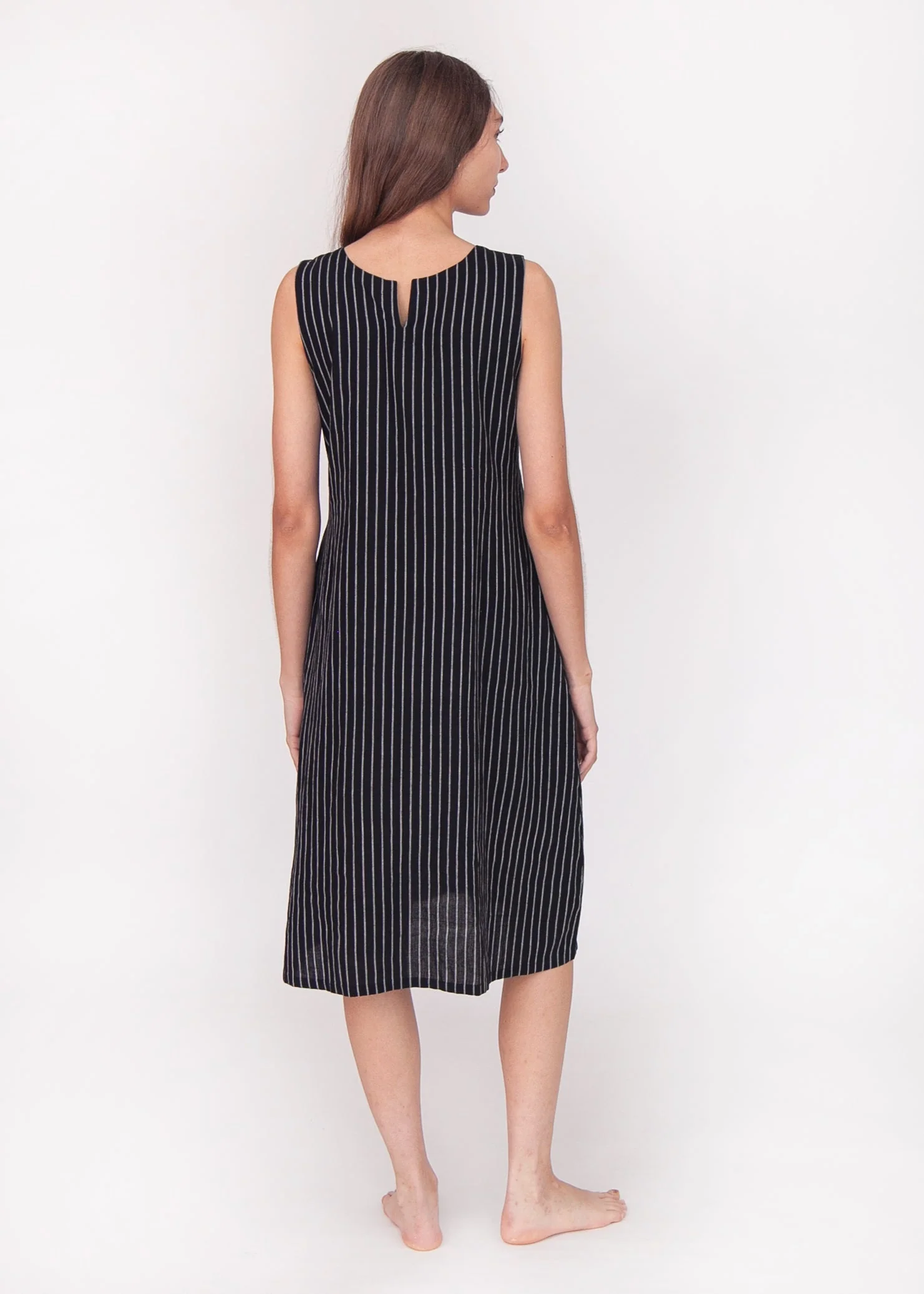 Granita Stripe Dress - Nero - Image 6