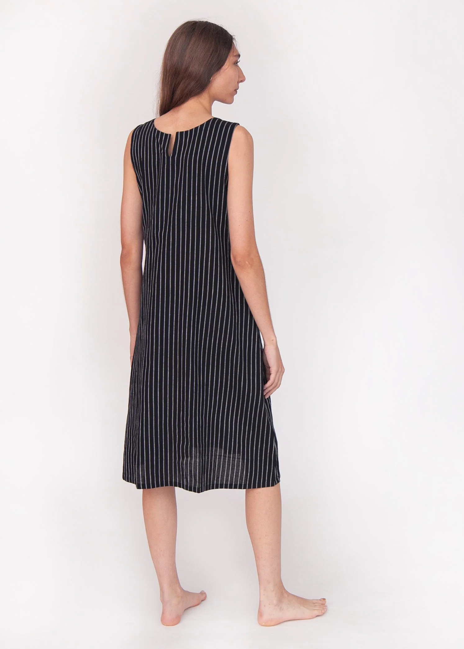 Granita Stripe Dress - Nero - Image 7