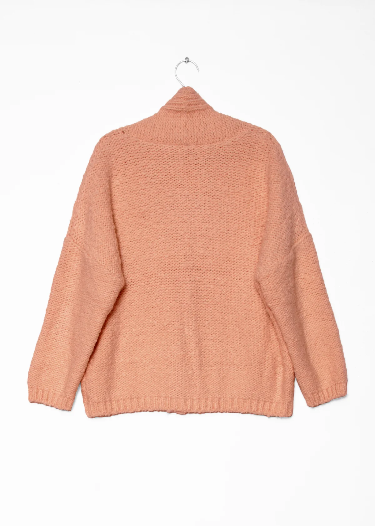 Huacaya Alpaca Cardigan, Peach - Image 11