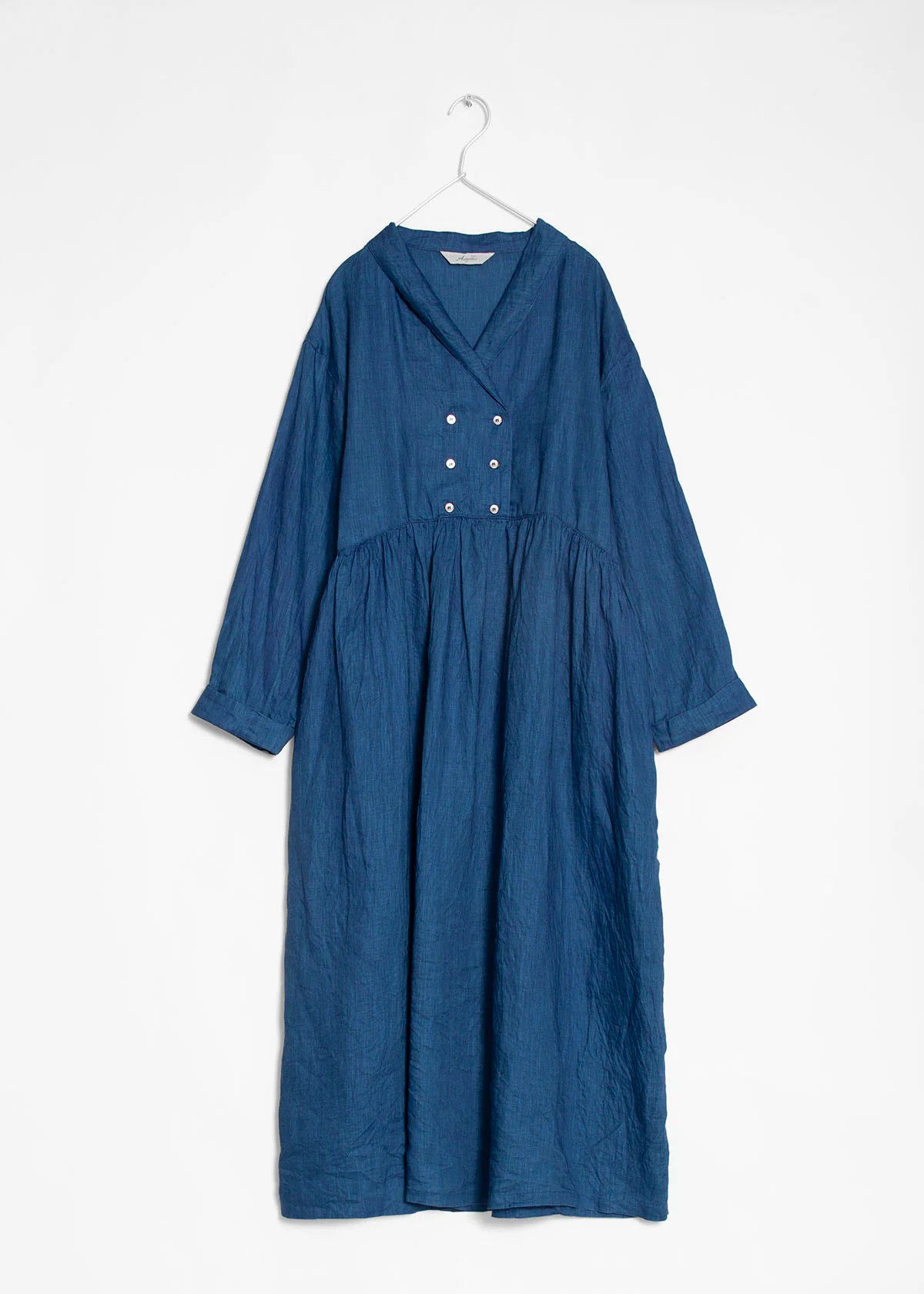 Ichi Antiquités Indigo Linen Dress