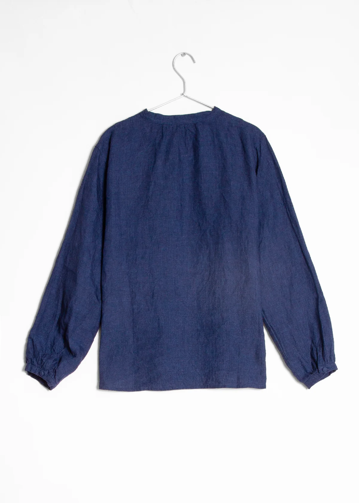 Ichi Antiquities Linen Shirt - Indigo - Image 3