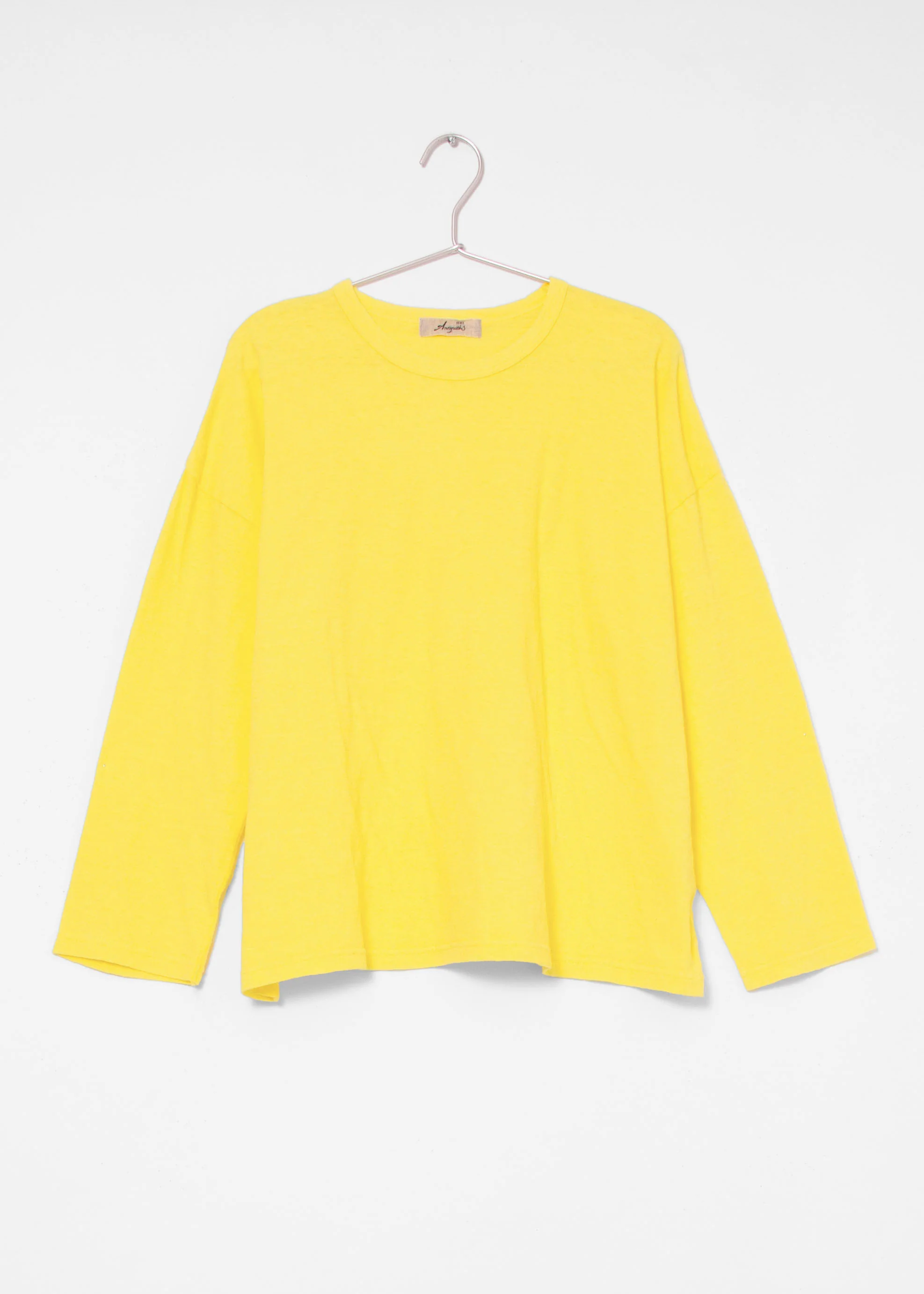 Ichi Antiquites Cotton Knit Pullover - Lemon - Image 3