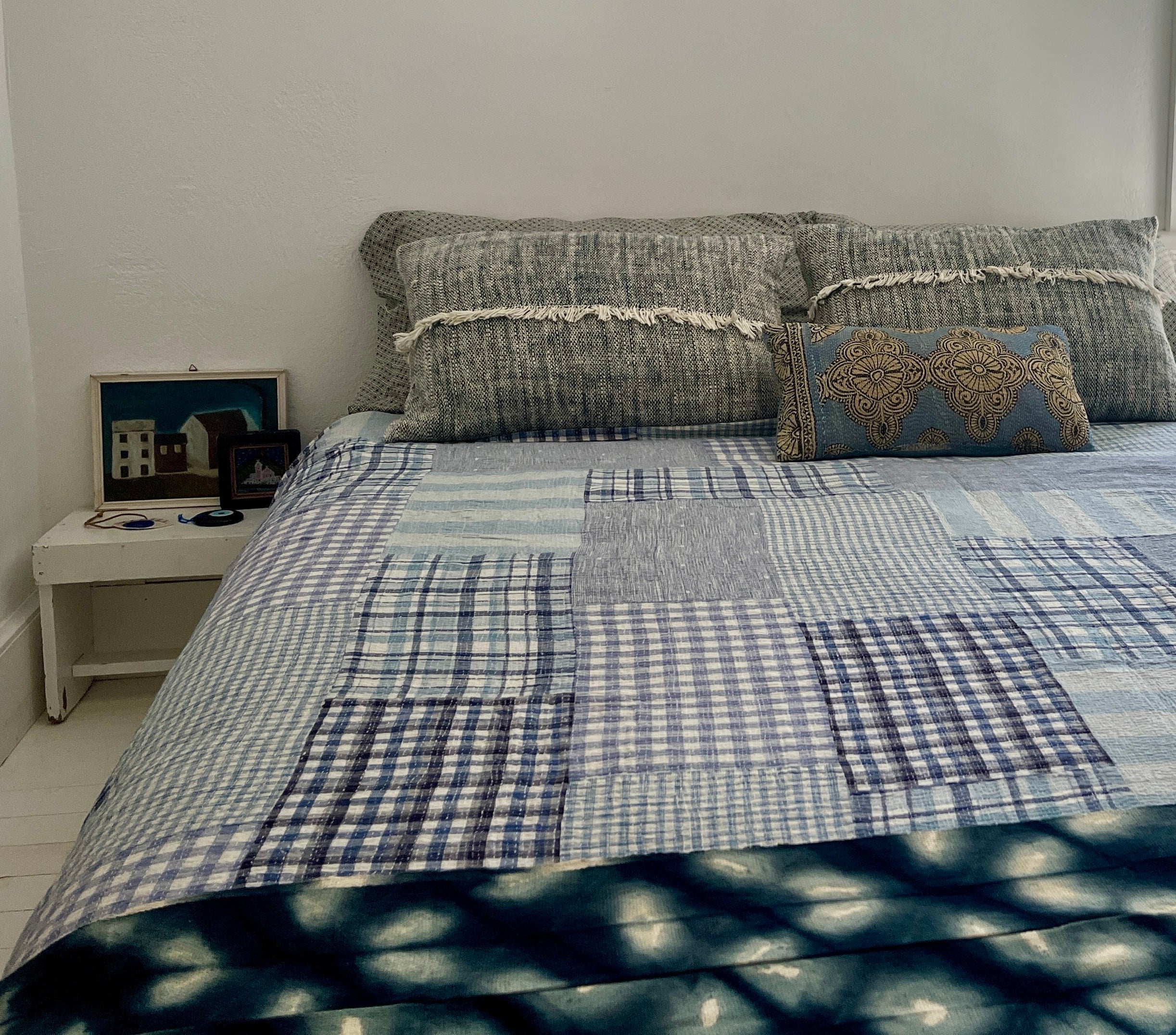 Kantha Bed Cover, #9 - 53"x56" - Image 4
