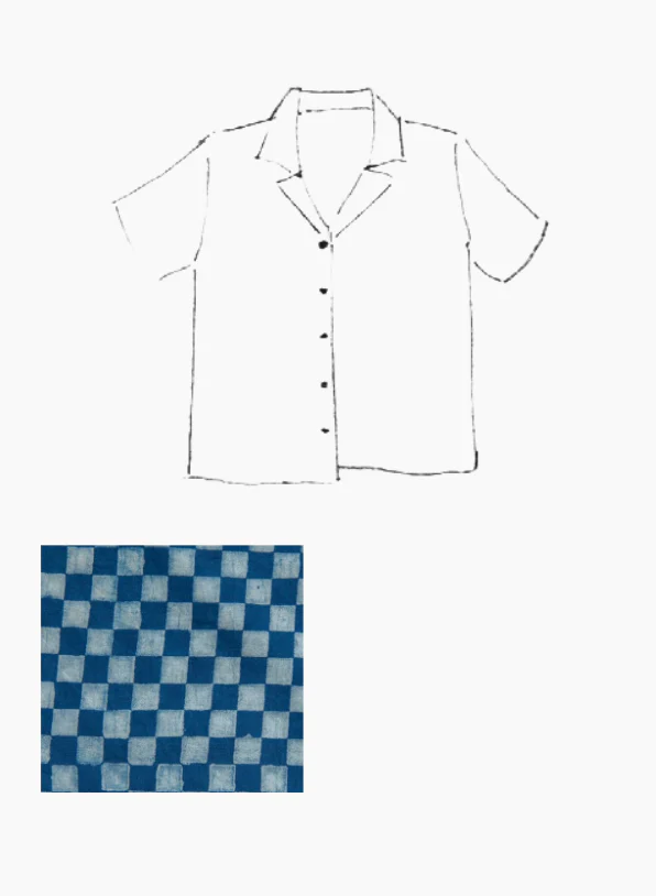 Khalil Ananta Top - Natural Indigo - Image 7