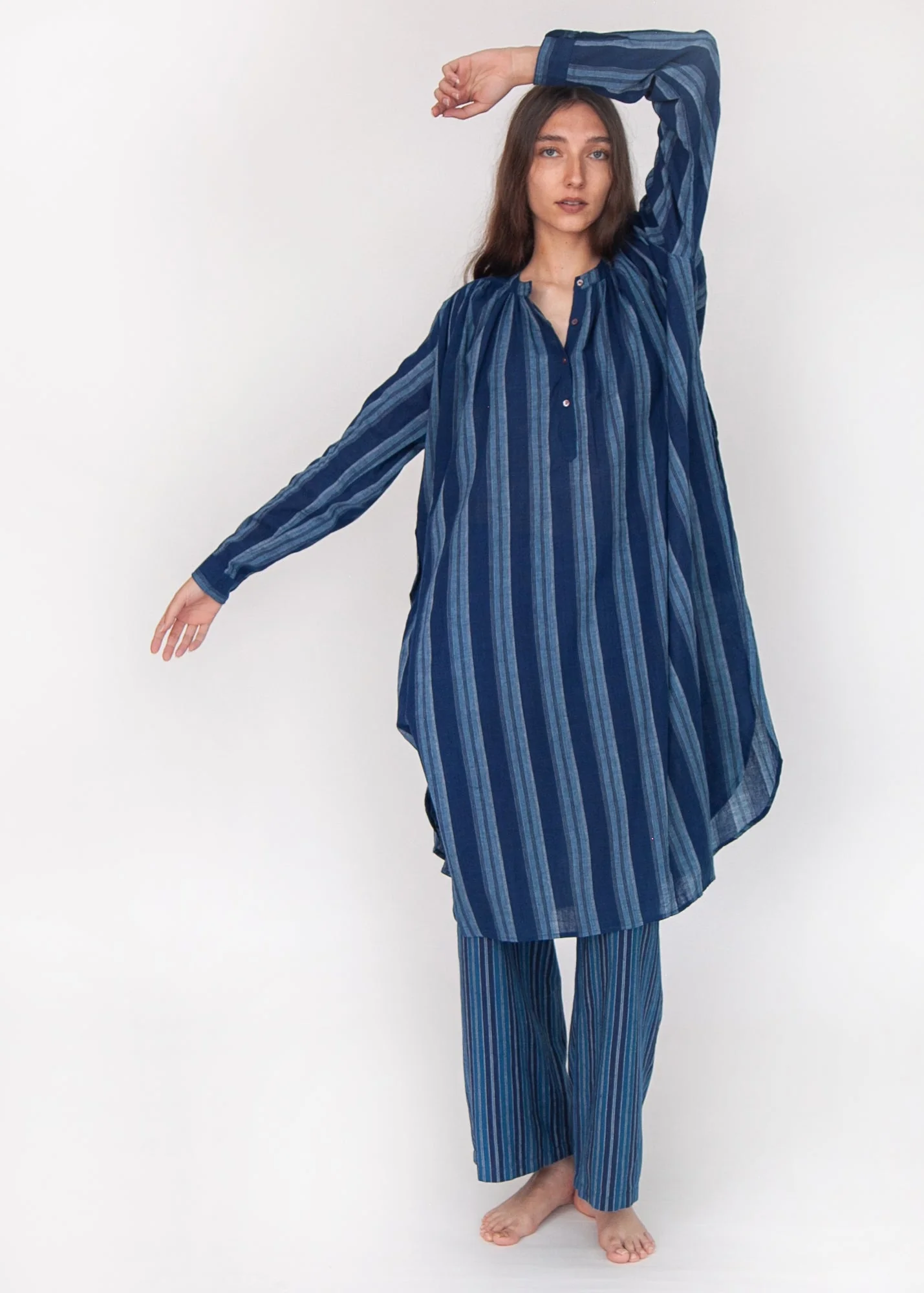 Louise Modern Stripe Pant - Blue - Image 5