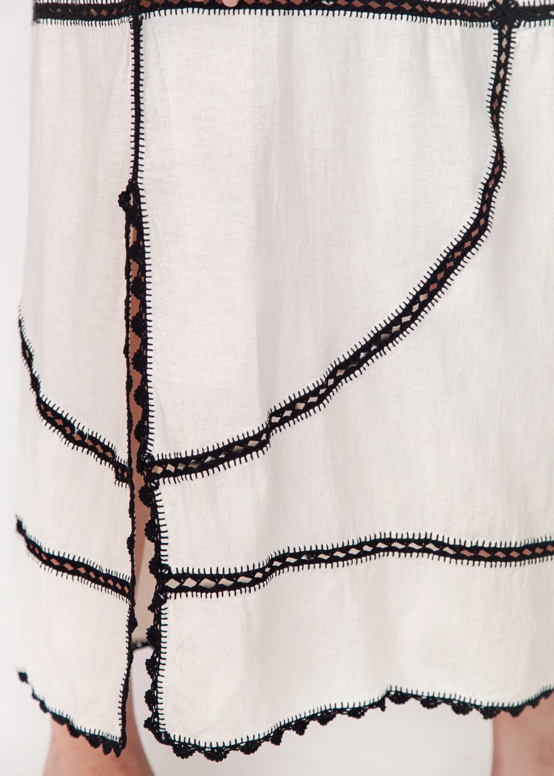 Montanita Long Dress - Black on Natural - Image 7