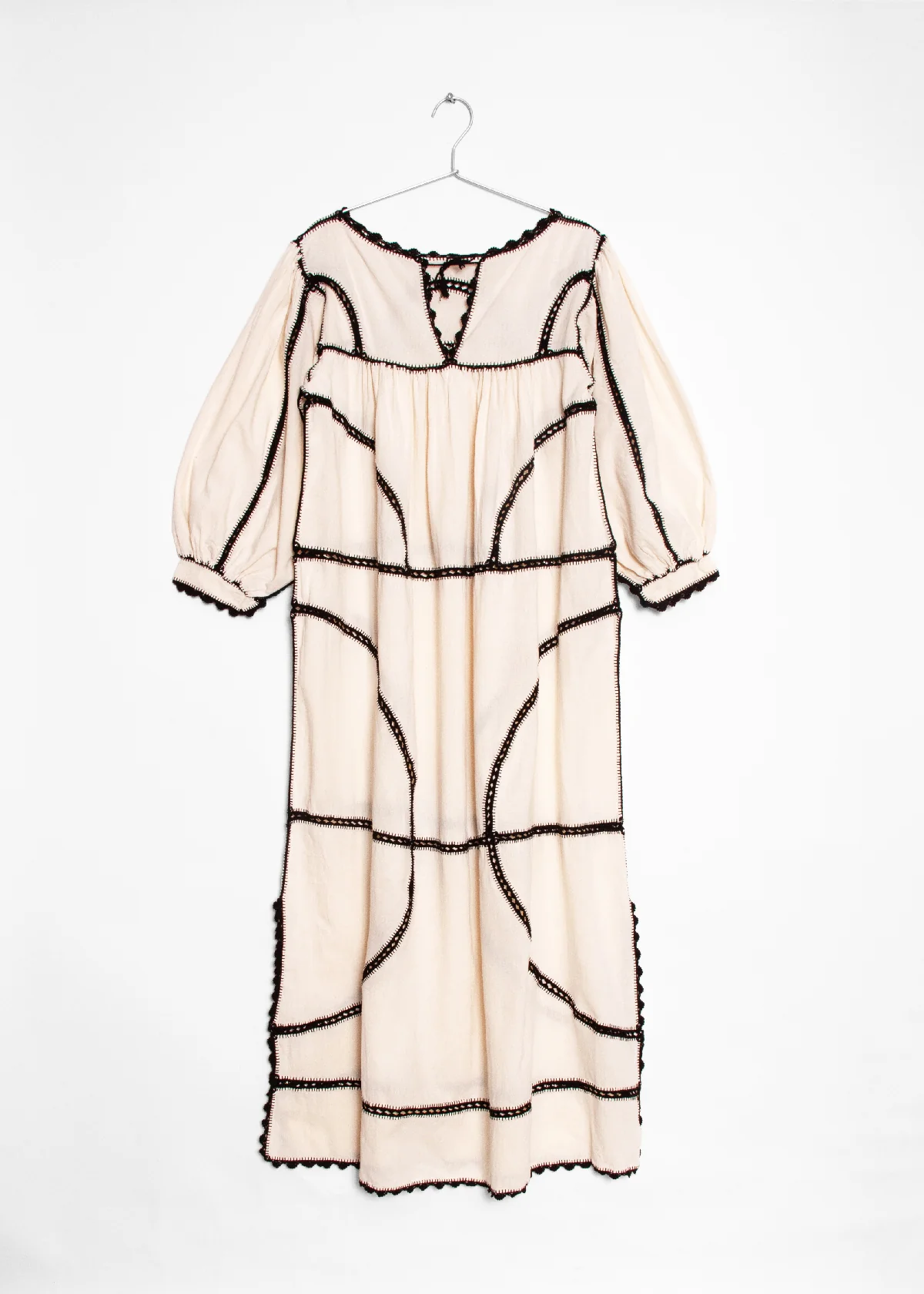 Montanita Long Dress - Black on Natural - Image 8