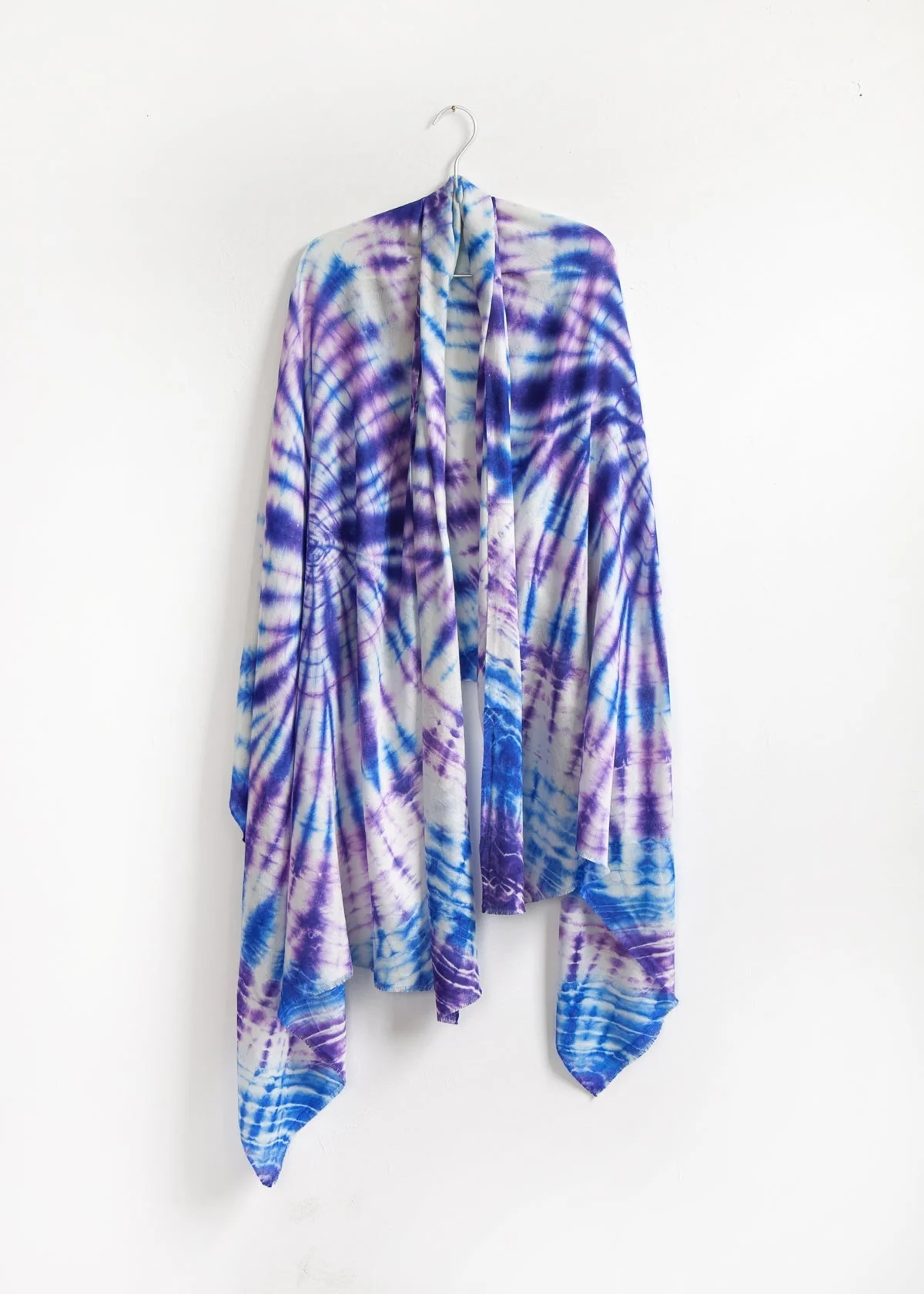 Pasha Tie Dye Pashmina, Blue/Purple - Image 3