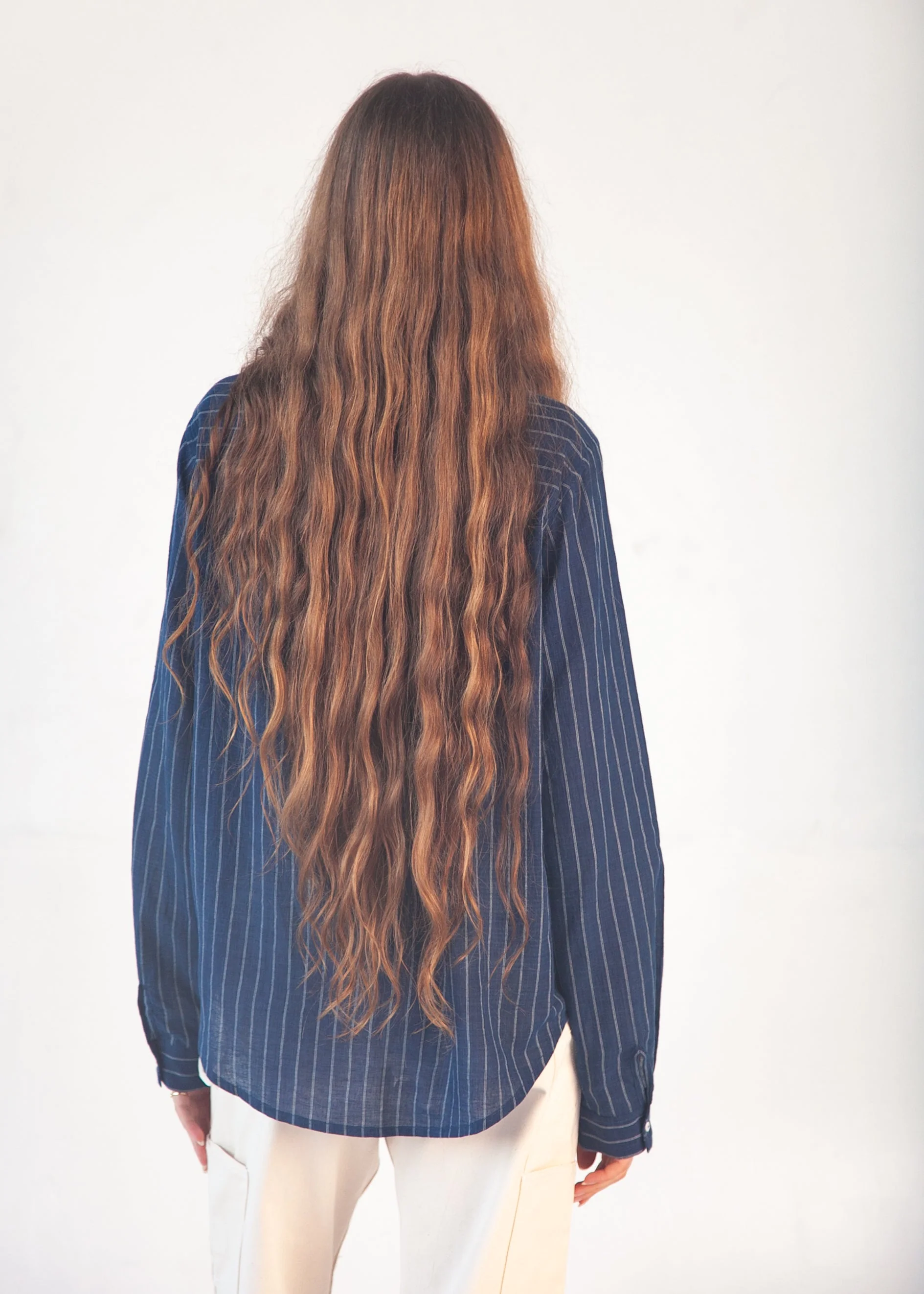 Rosa Double Stripe Top - Natural Indigo - Image 7