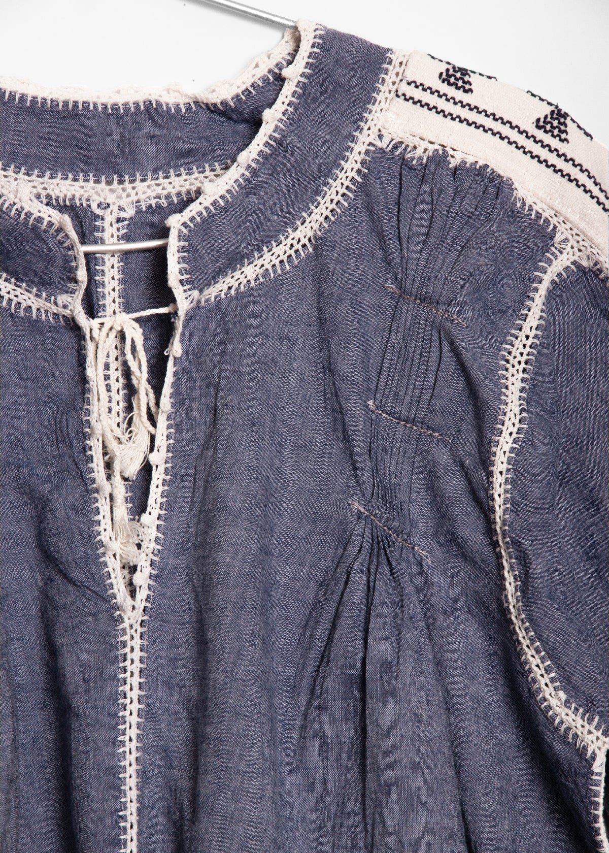 Sirena Chambray Dress Long Sleeves - Azul Marino - Image 2