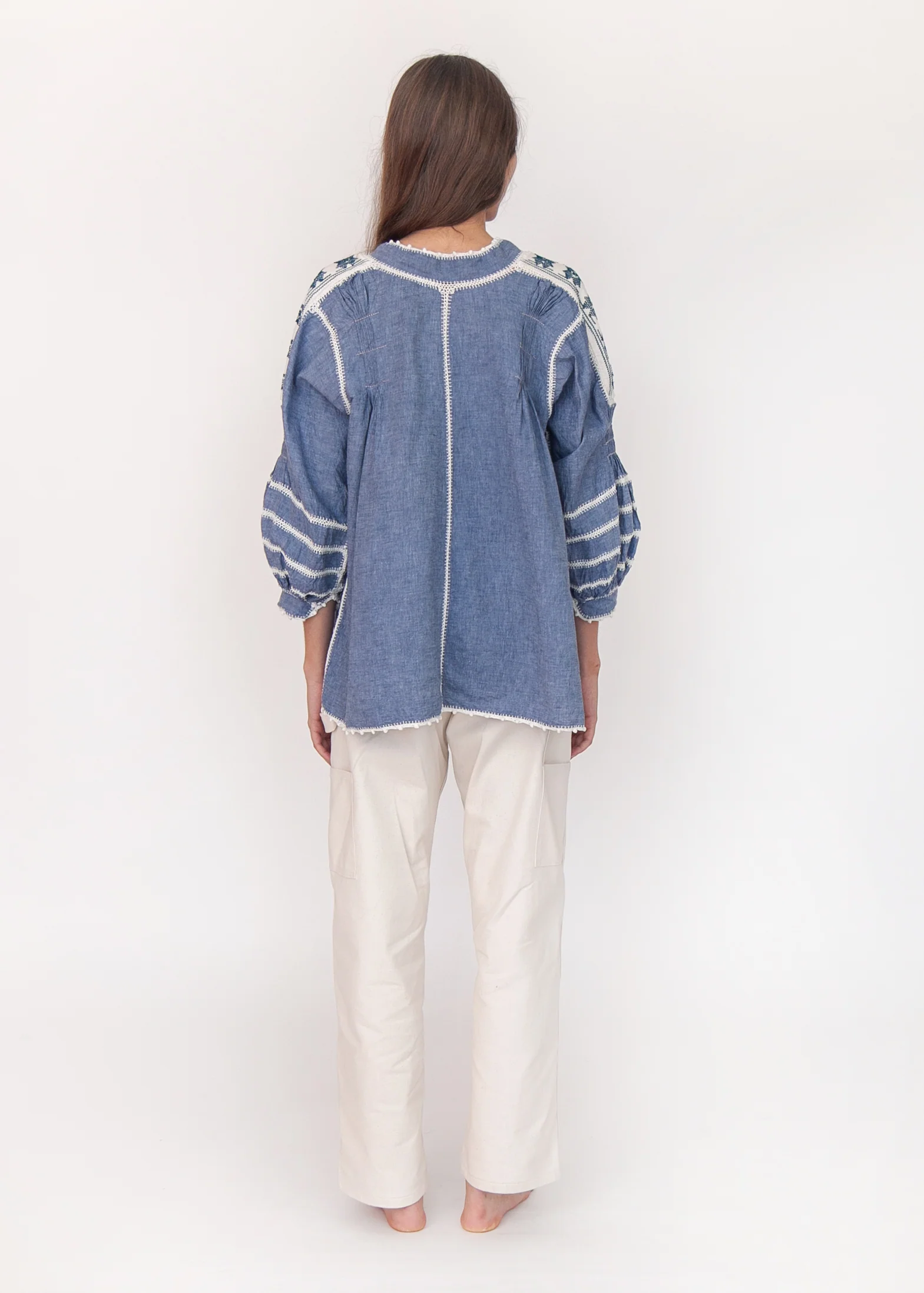 Sirena Chambray Top - Azul Marino - Image 4