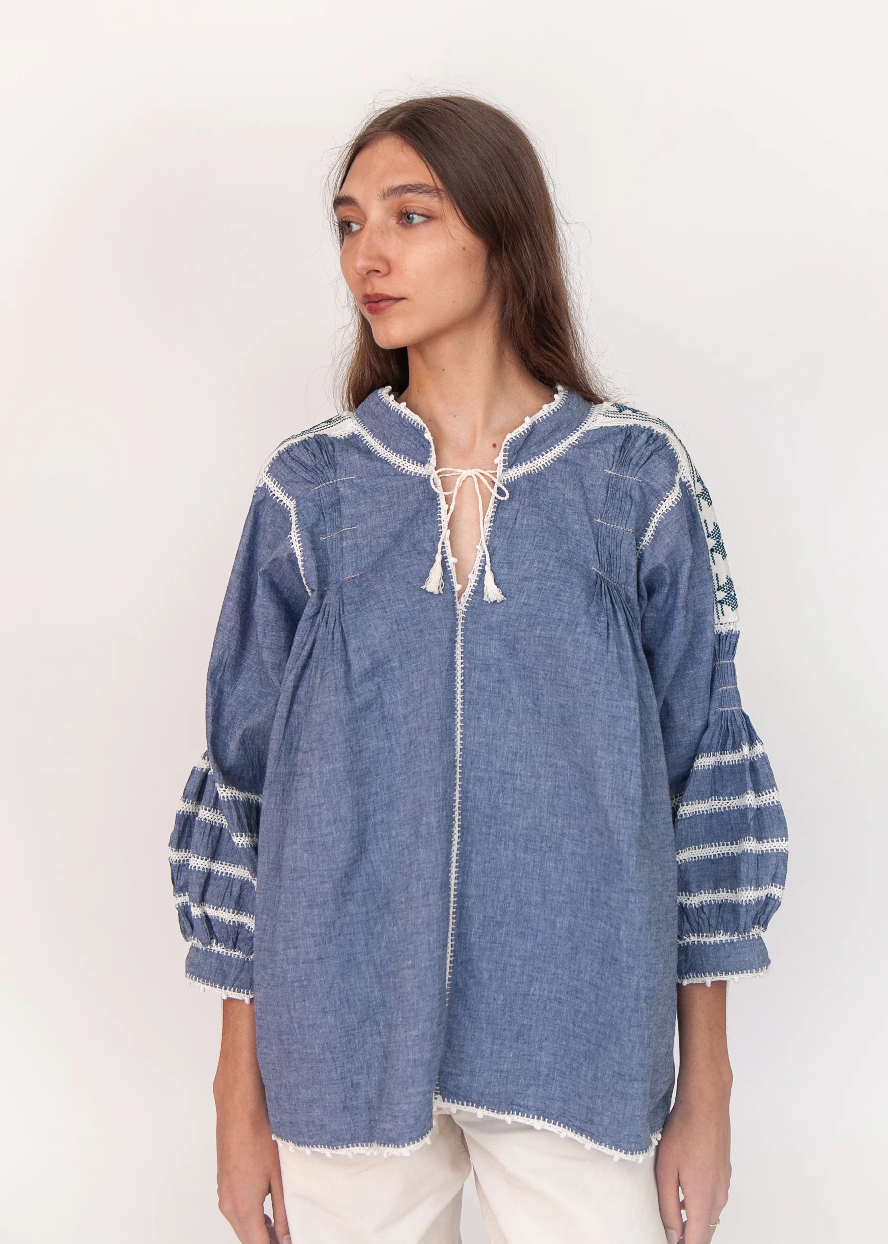 Sirena Chambray Top - Azul Marino - Image 5