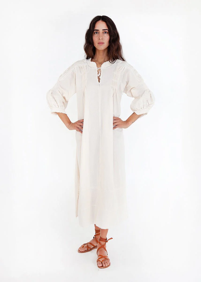 Sirena Dress Long Sleeves - Natural on Natural - Image 2