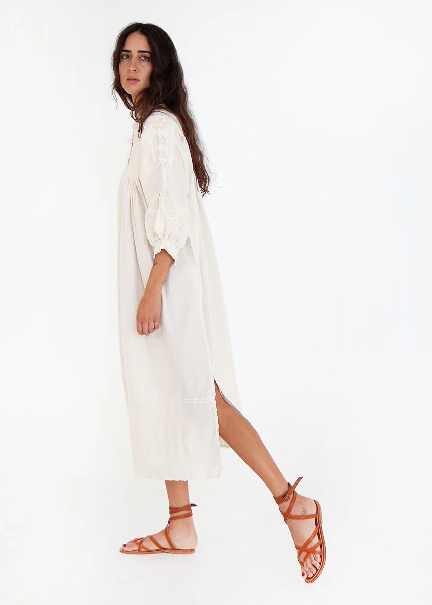 Sirena Dress Long Sleeves - Natural on Natural - Image 3
