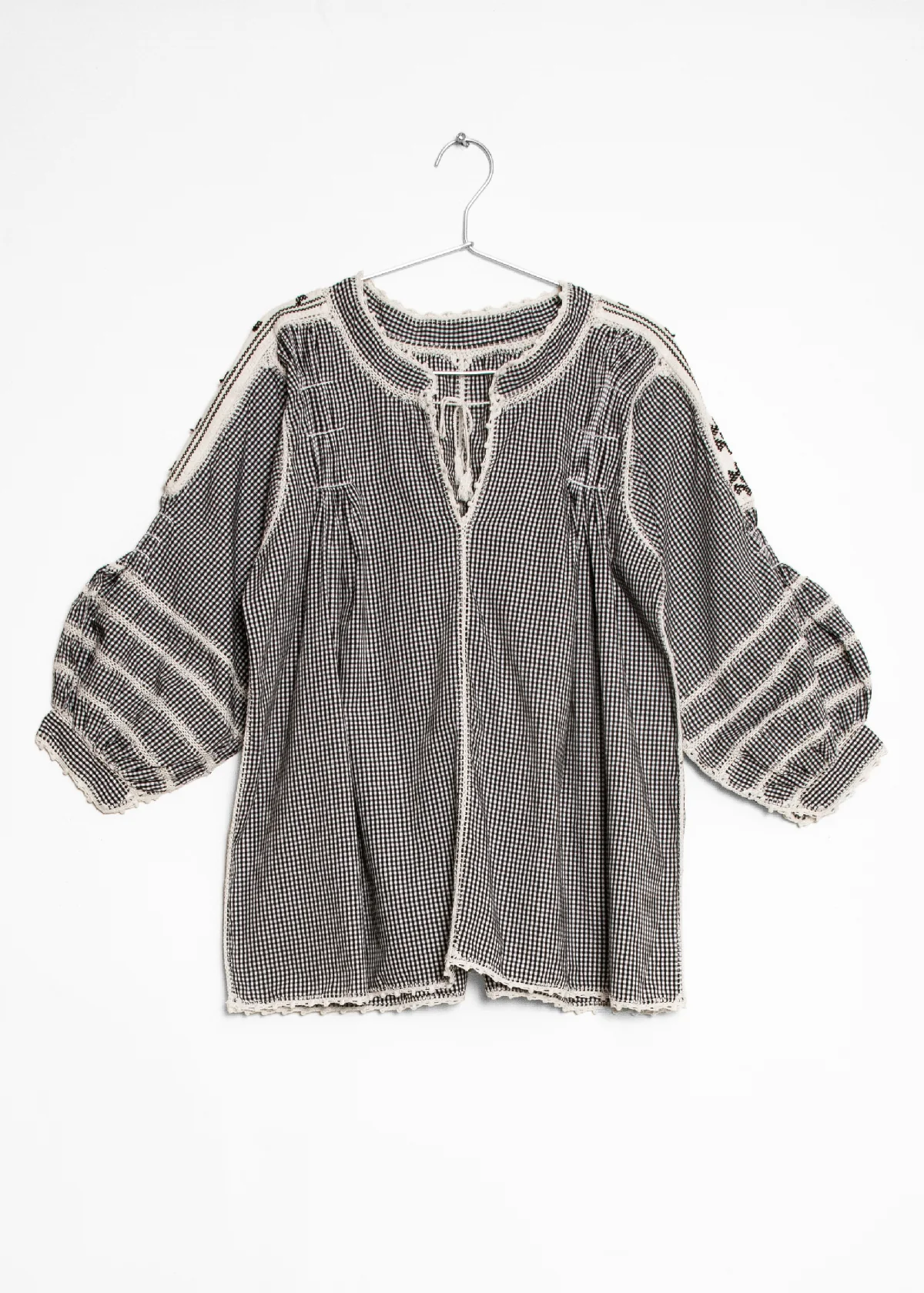 Sirena Top Gingham - Black