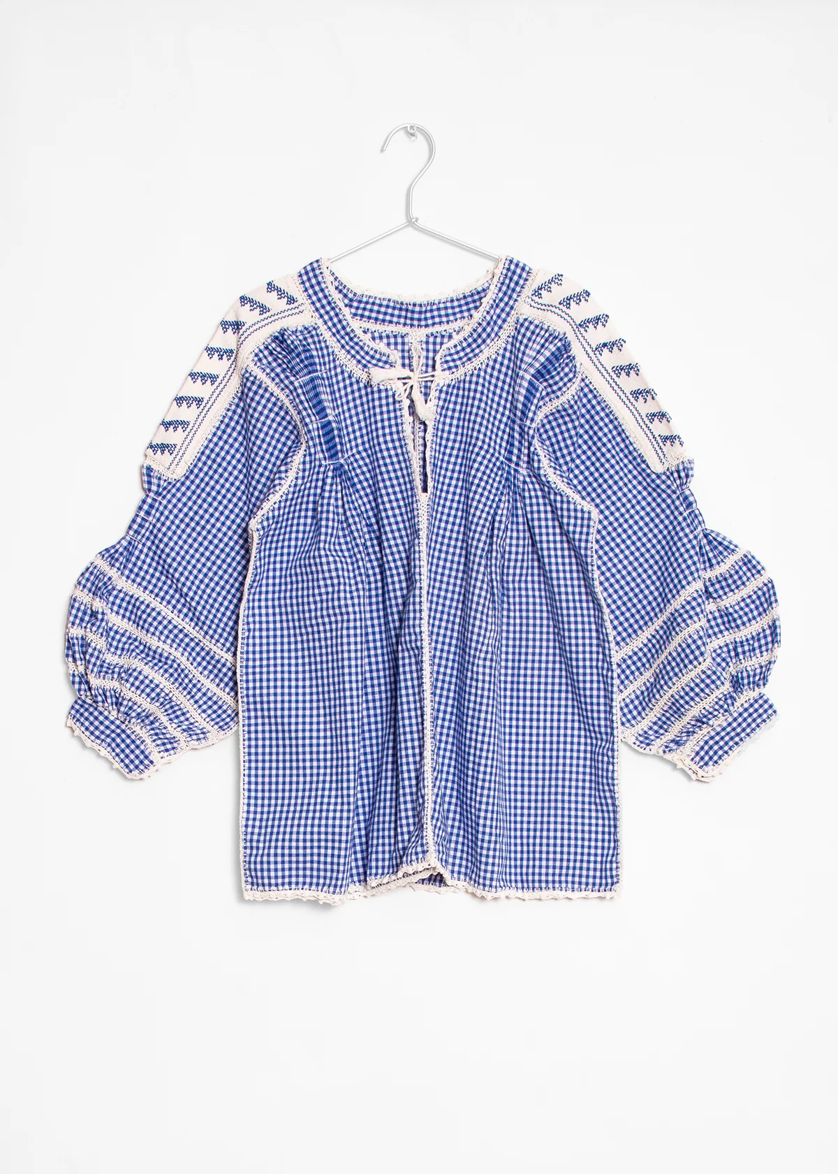 Sirena Top Gingham - Blue