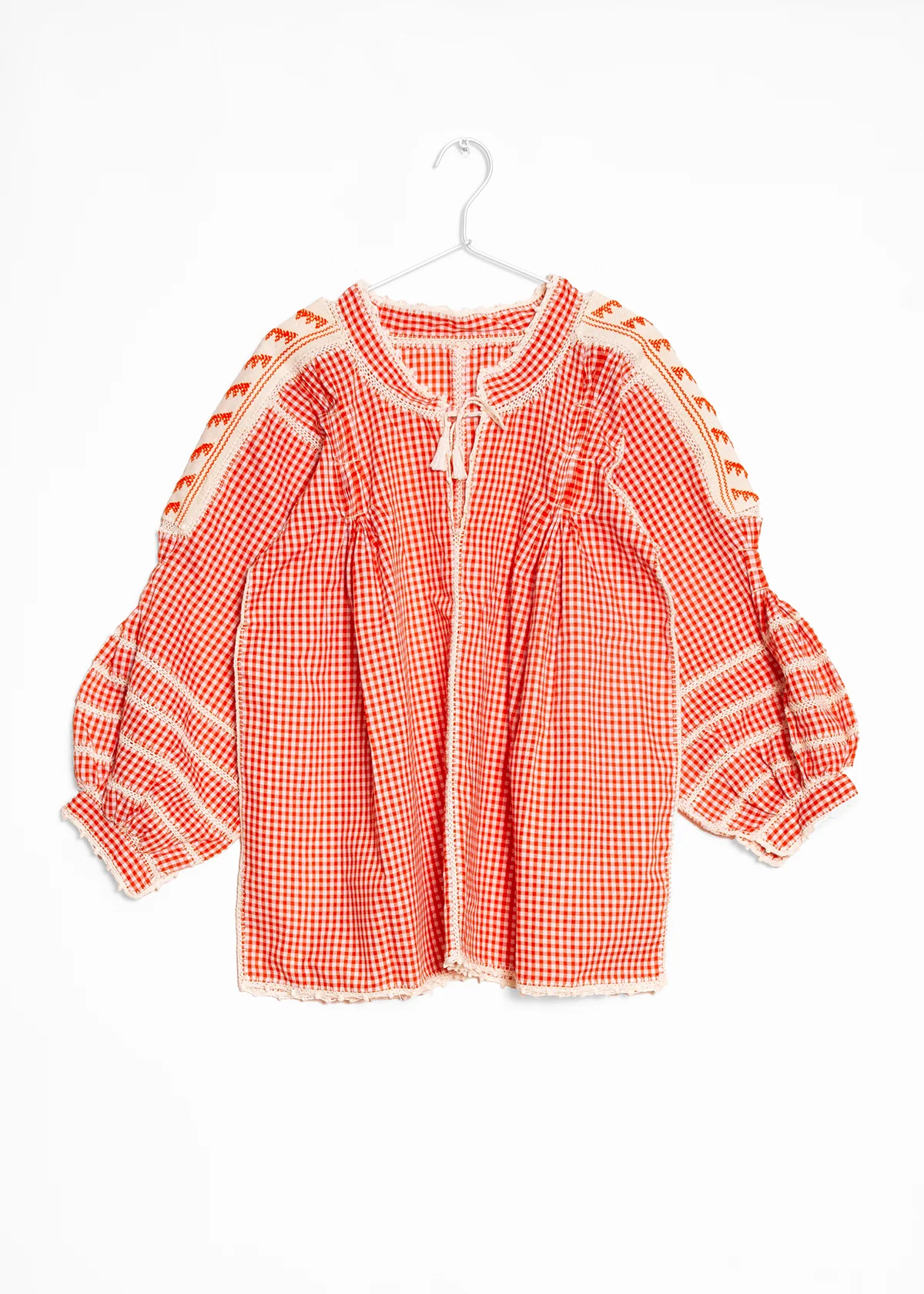 Sirena Top Gingham - Orange