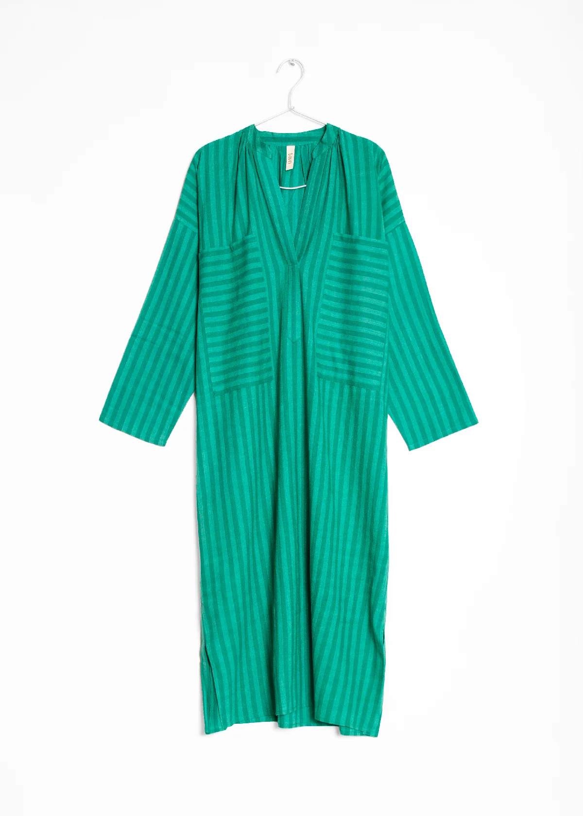 Pocket Caftan - Emerald Stripe by Two