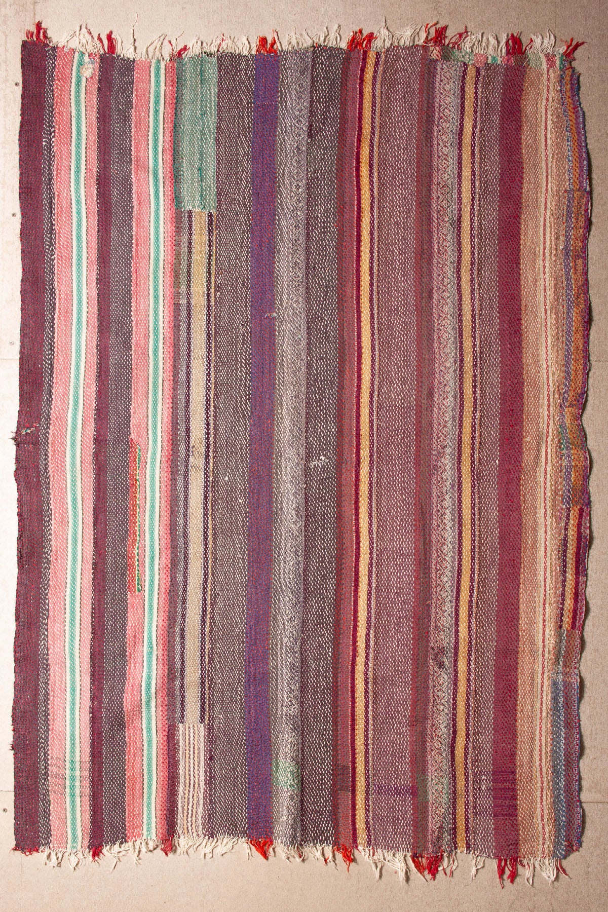 Vintage Dowry Kantha Blanket, #32 - 66"x46" - Image 2